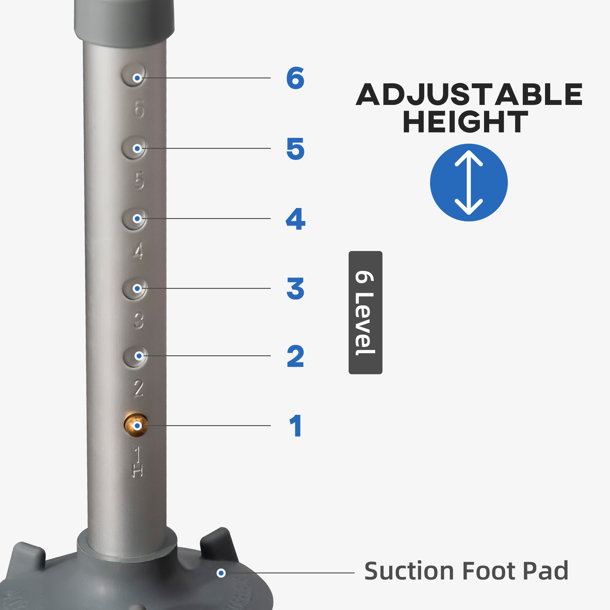 EVA Padded Shower Chair For The Elderly And Disabled,Height Adjustable Stool — image 5