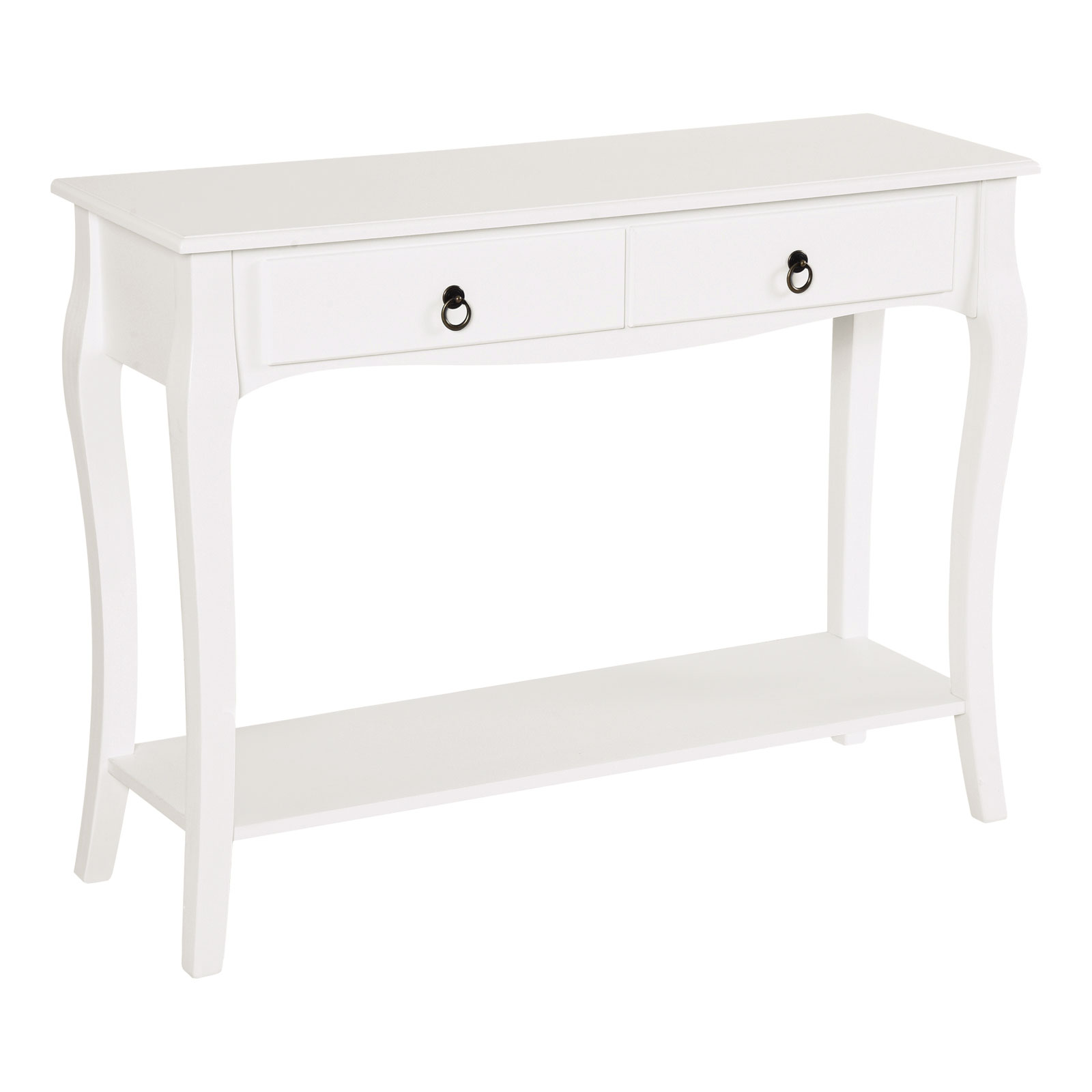 Console Table Modern Sofa Side Desk With Storage Shelves Drawers For Living — image 3