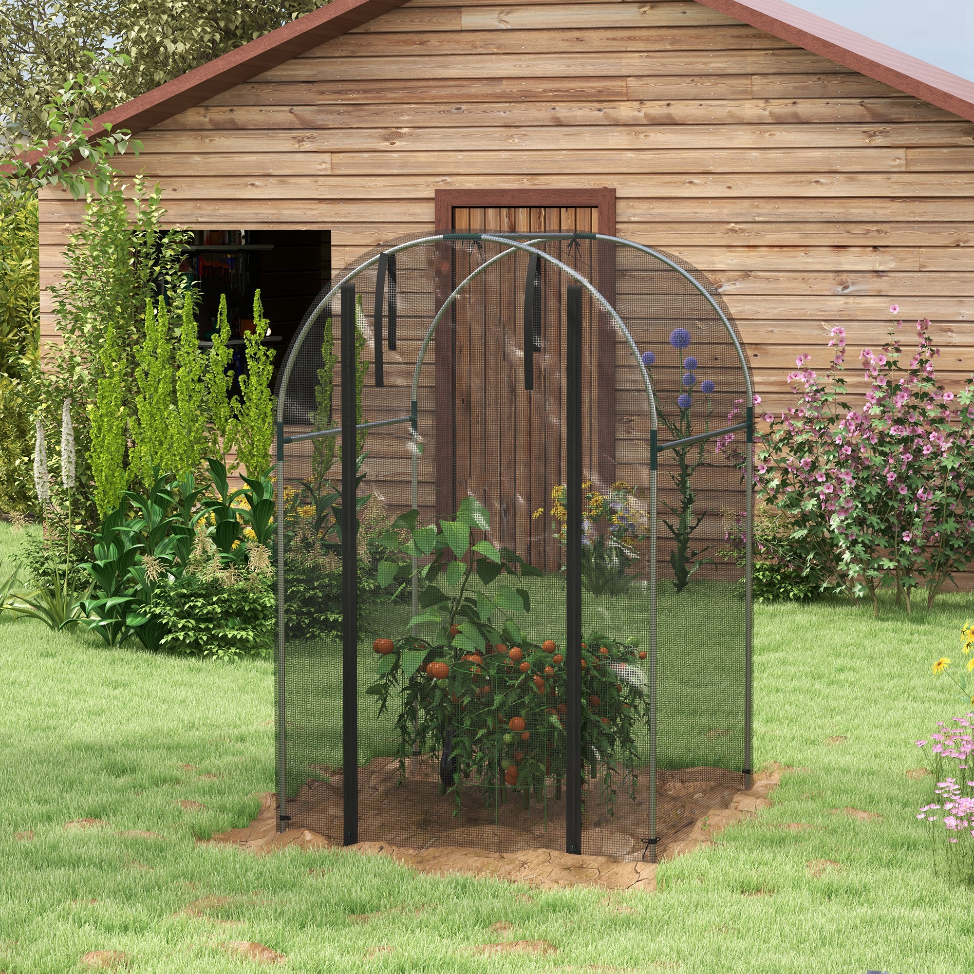 Galvanised Steel Fruit Cage,Plant Protection Tent With Zipped Door,1.2 X 1.2 X — image 4