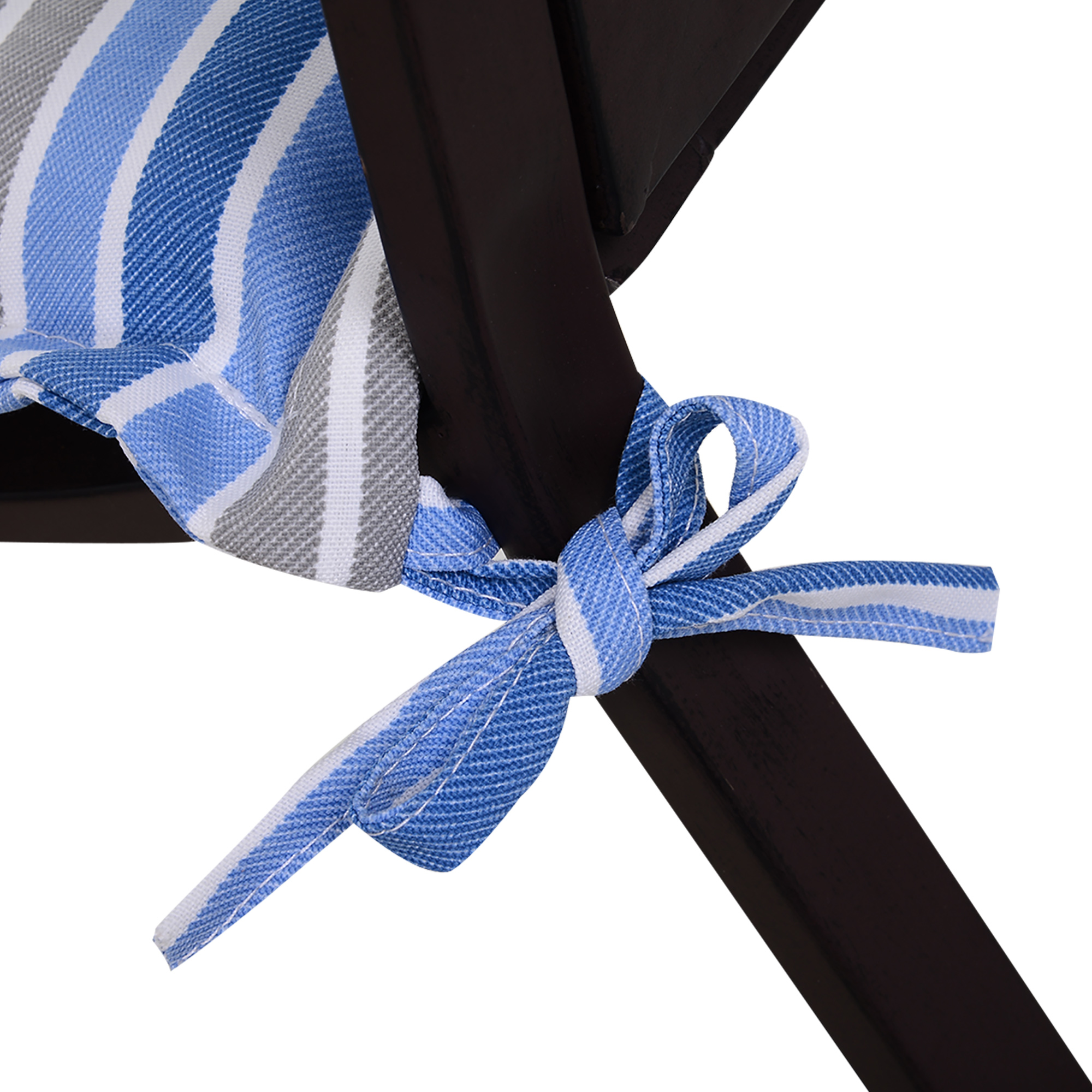 Polyester Set Of 2 Swing Chair Cushion Blue Stripes — image 4
