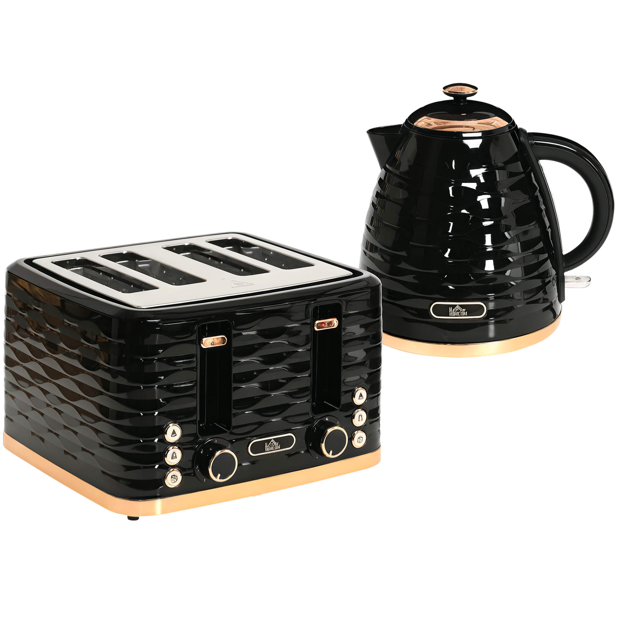 Kettle And Toaster Sets,3000W 1.7L Rapid Boil & 4 Slice With 7 Browning — image 3