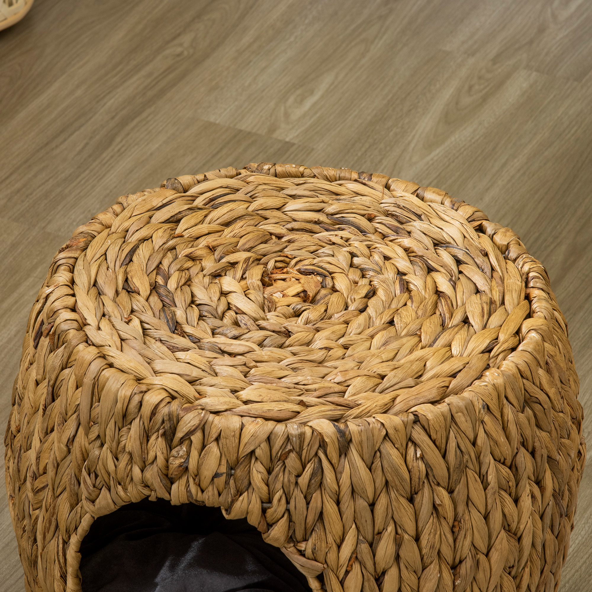Wicker Cat Bed House Stool With Washable Cushion,44 X 43 X 41cm — image 4