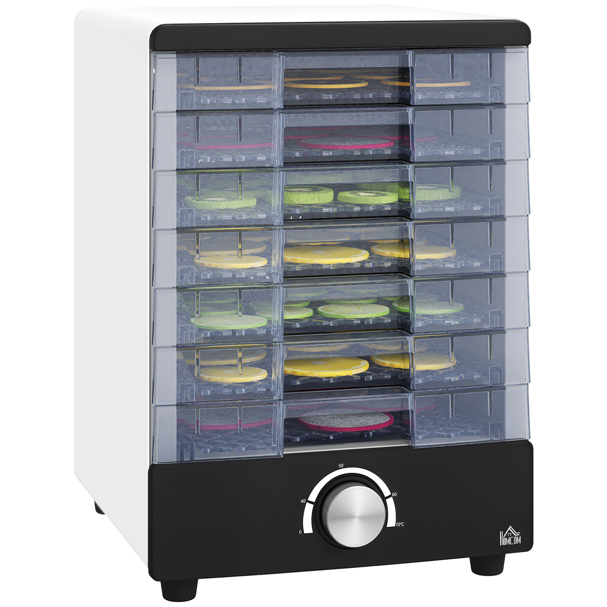 Seven tray,40-70â°c food dehydrator-white