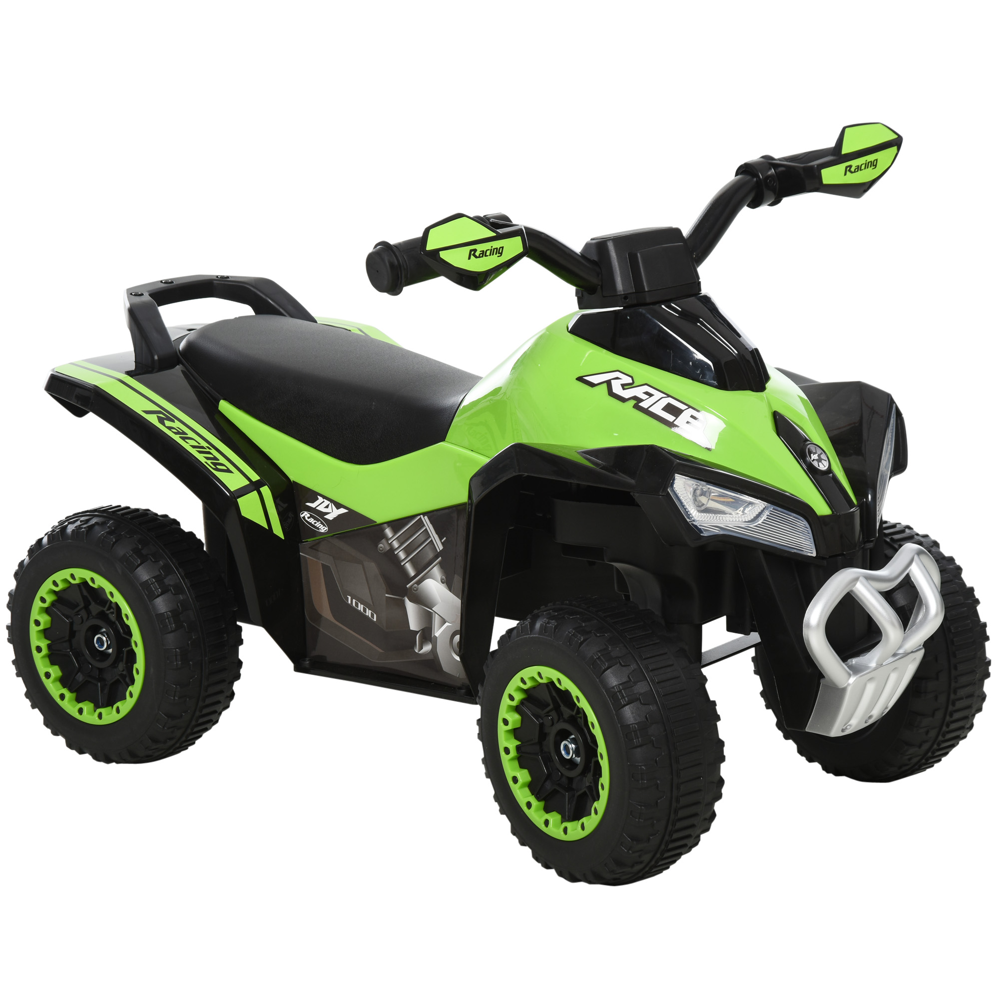 Toddler Kids Ride On Car Walker Foot To Floor Green/Black — image 3