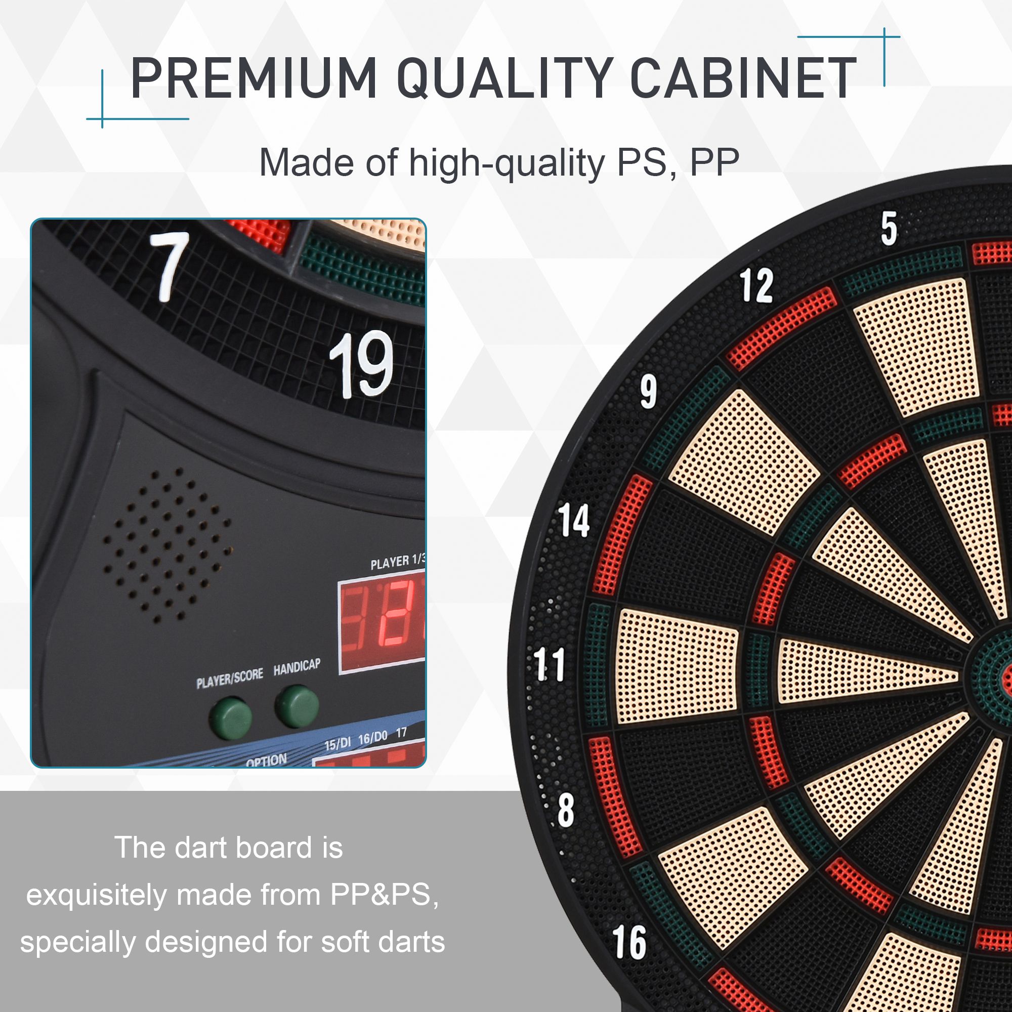 Electronic Hanging Dartboard LED Digital Score Set 27 Games And 202 Variations — image 2