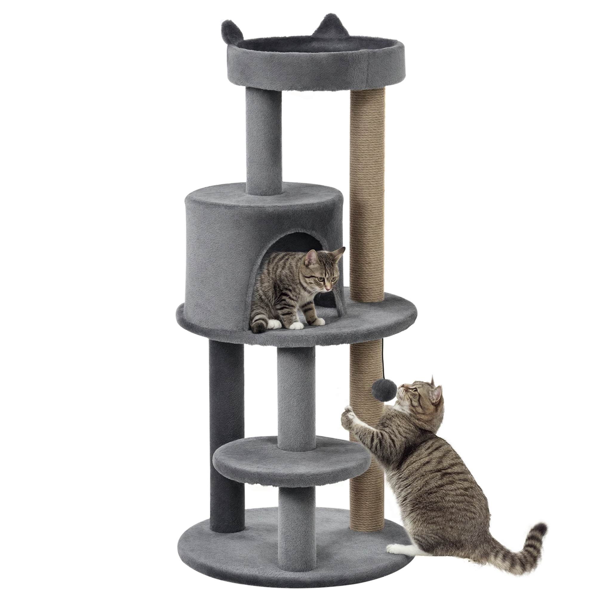 104 Cm Cat Tree,Cat Condo Tree Tower,Cat Activity Centre With Scratching — image 2