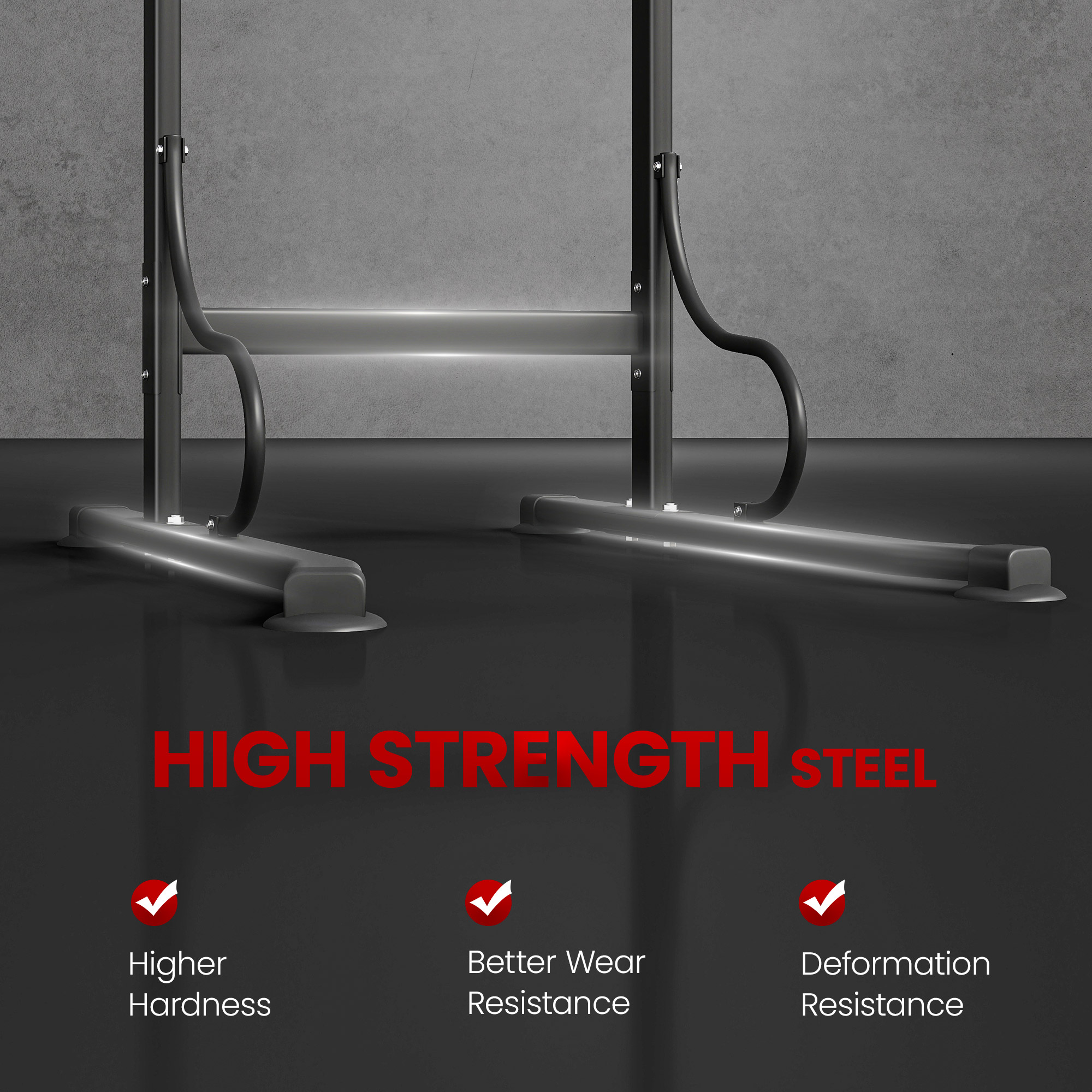 Steel Multi-Use Exercise Power Tower Pull Up Station Adjustable Height W/ Grips — image 3