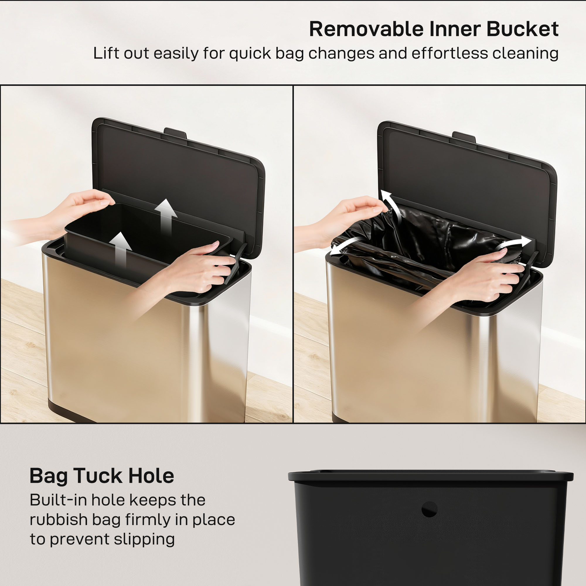 8l hanging kitchen bin,rubbish bin with lid and removable