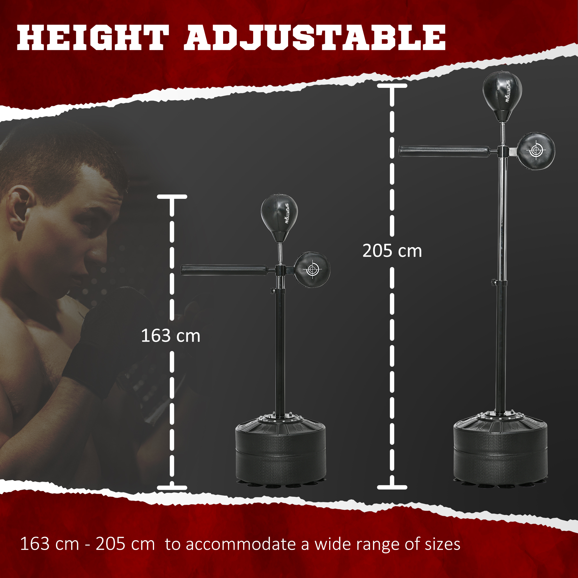 Adjustable Speed Bag,Boxing Bag,with Stand,Reflex