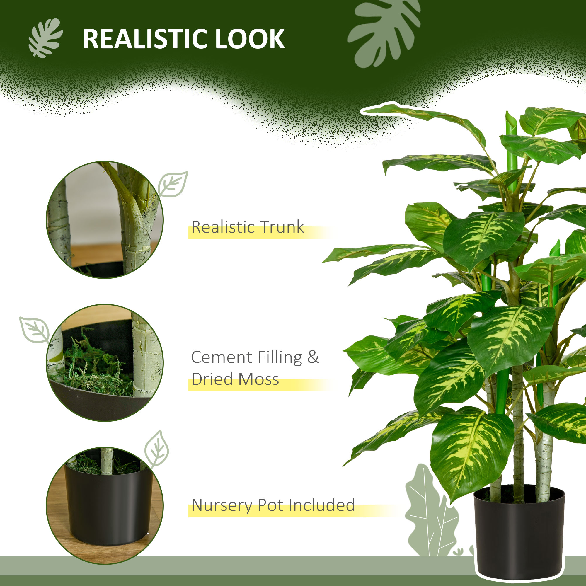 Faux Rose Plants,with Pots — image 3