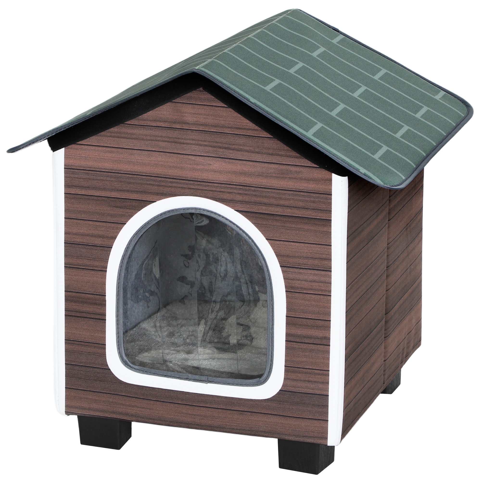 Insulated Outdoor Cat House,Water-Resistant Feral Shelter With Elevated Base — image 2