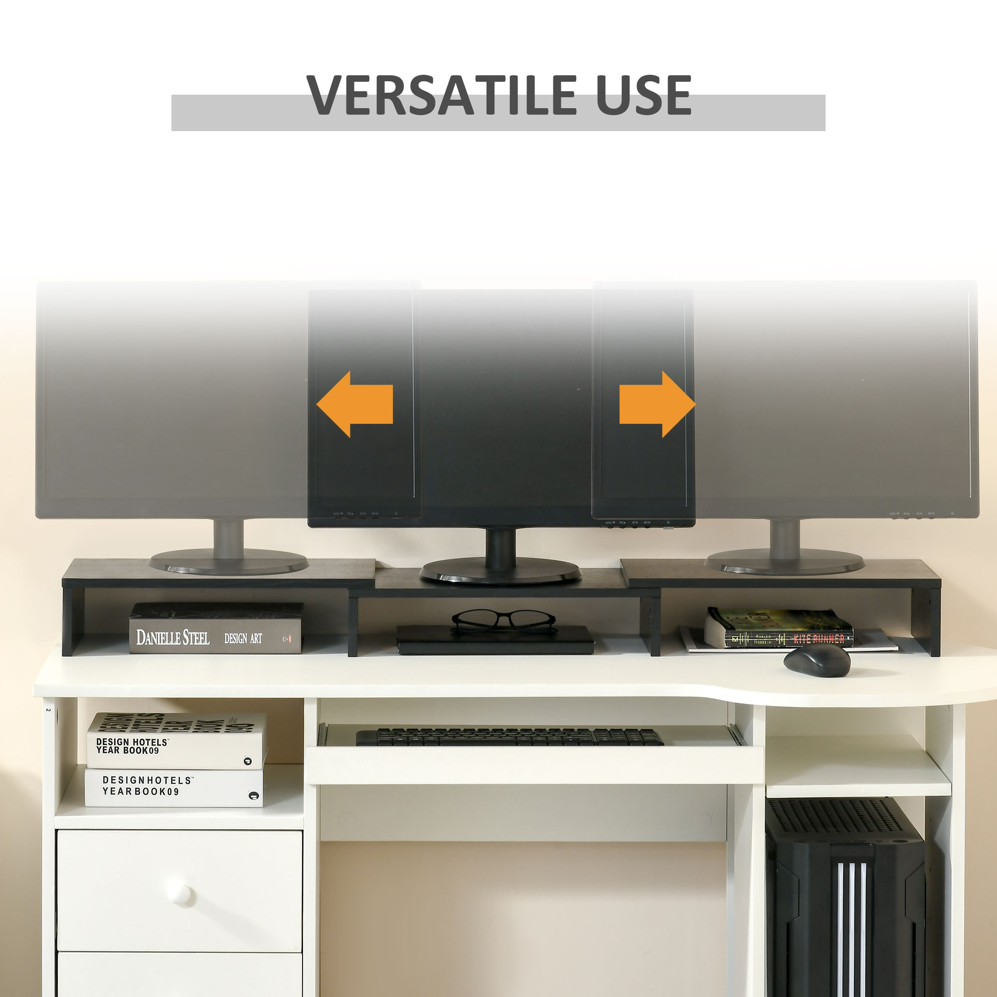 Dual Monitor Stand Riser With Adjustable Length And Angle,Screen — image 5