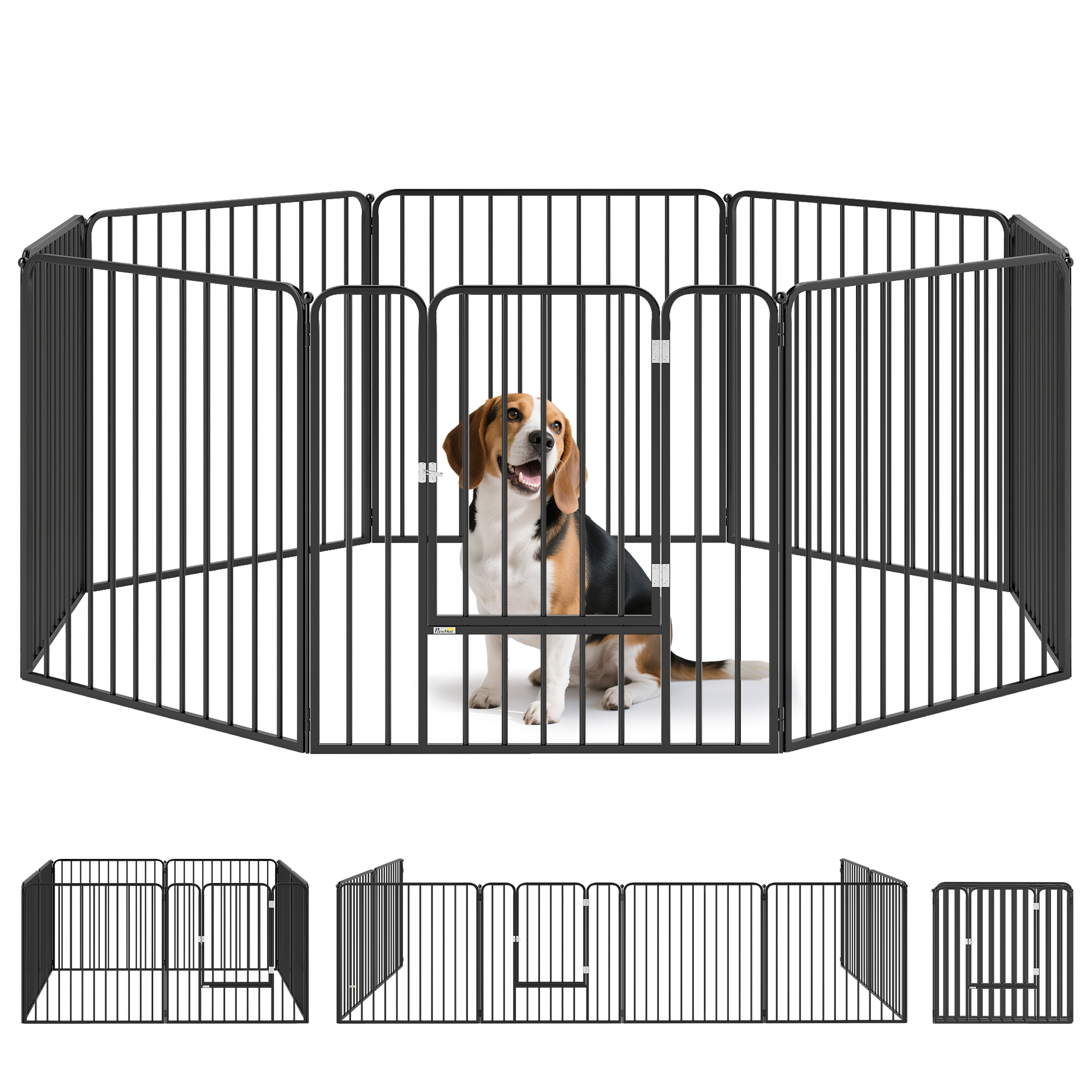80cm 8 Panels Heavy Duty Dog Pen,Pet Playpen For Indoors,Outdoors,Small,Medium Dogs detail photo 4