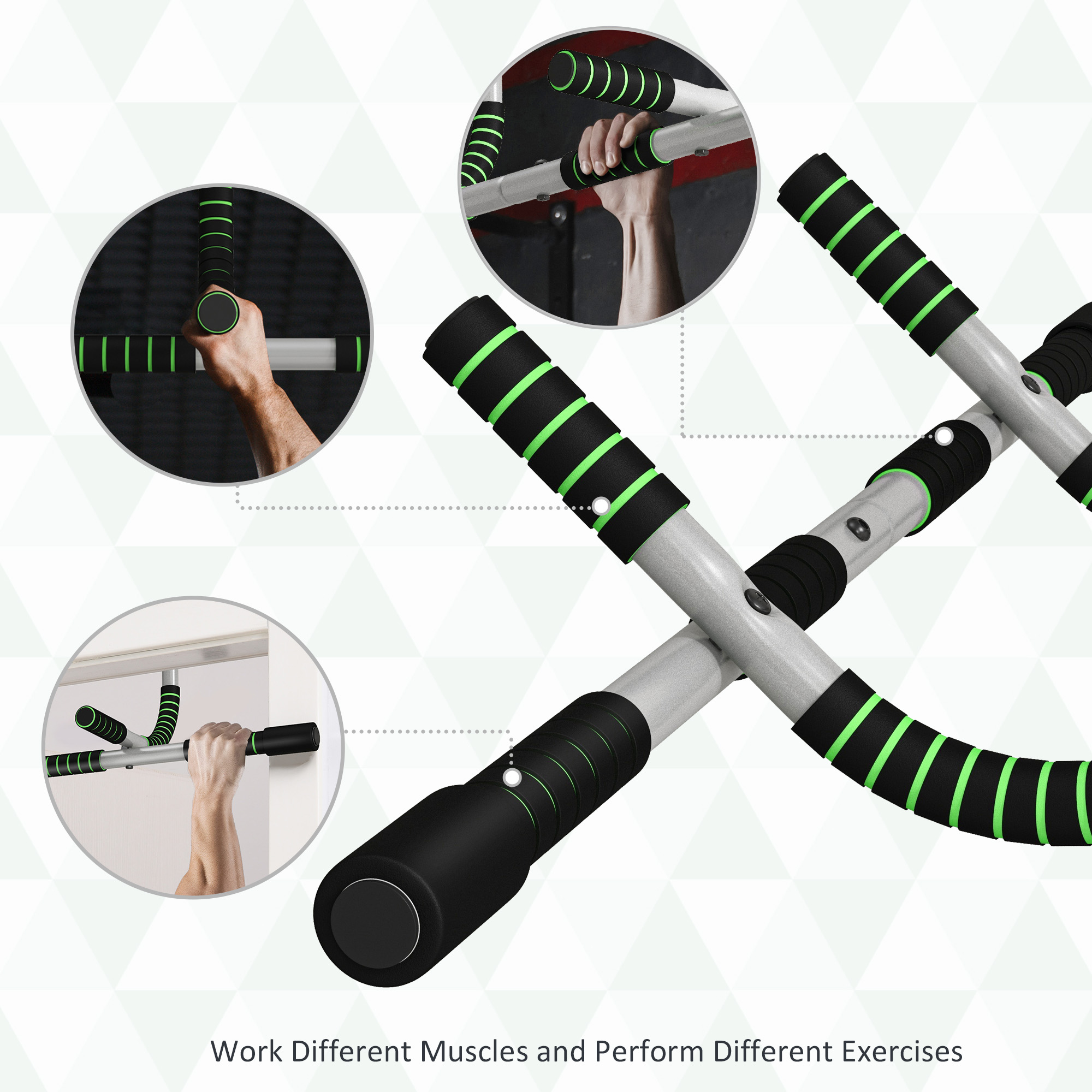 Doorway Pull Up Bar,Door Frame Chin Up Push Up Bar For Home Gym Upper Body — image 5