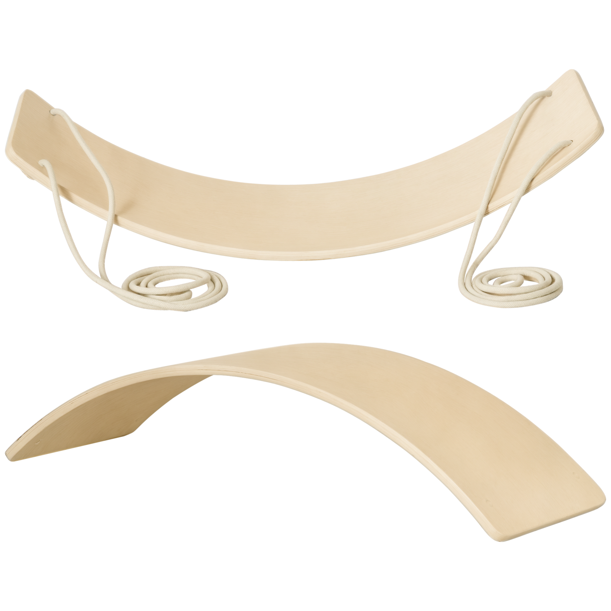 Wood wobble board with ropes,balance board for full body