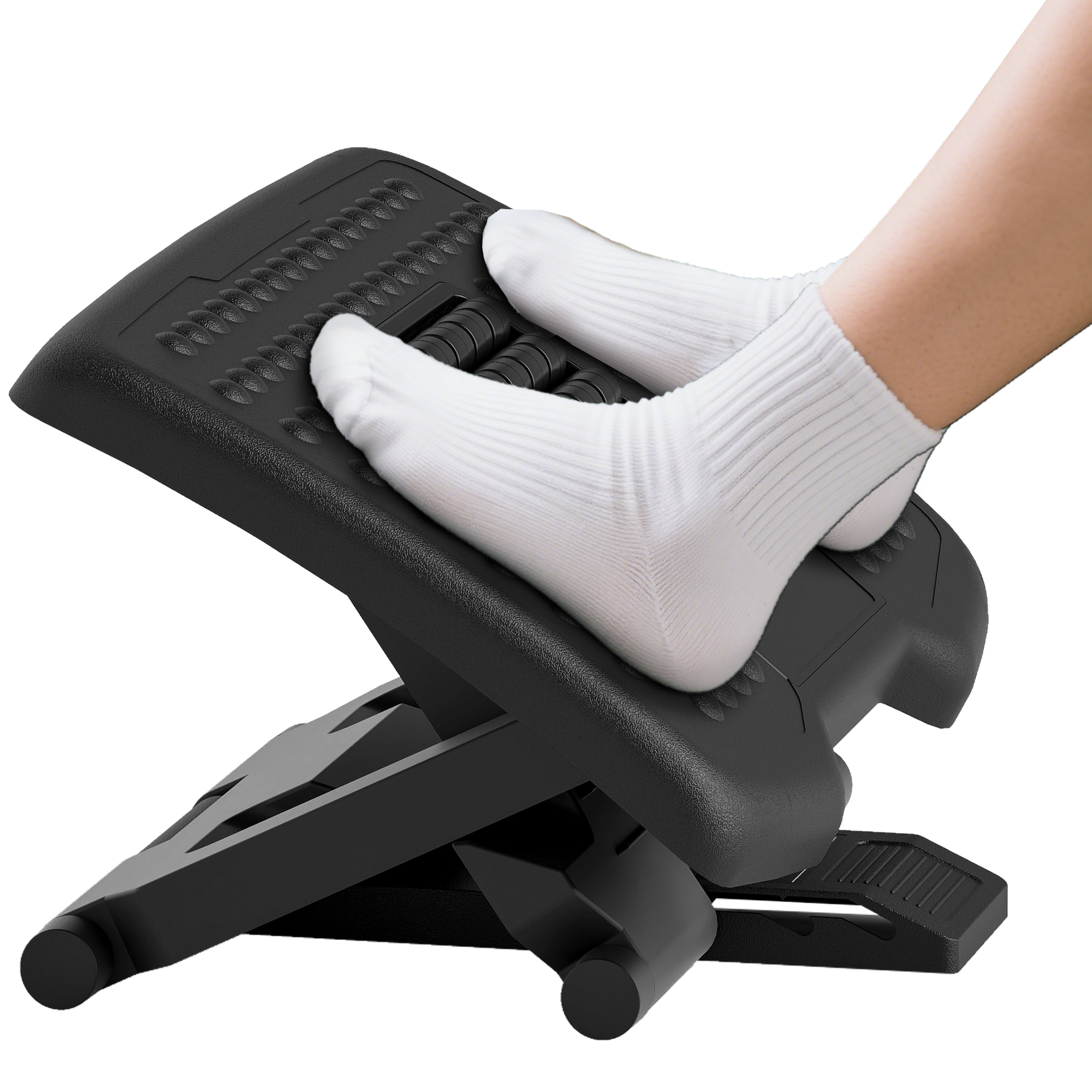Three-Level,Multi-Angle Massage Footrest-Black — image 5