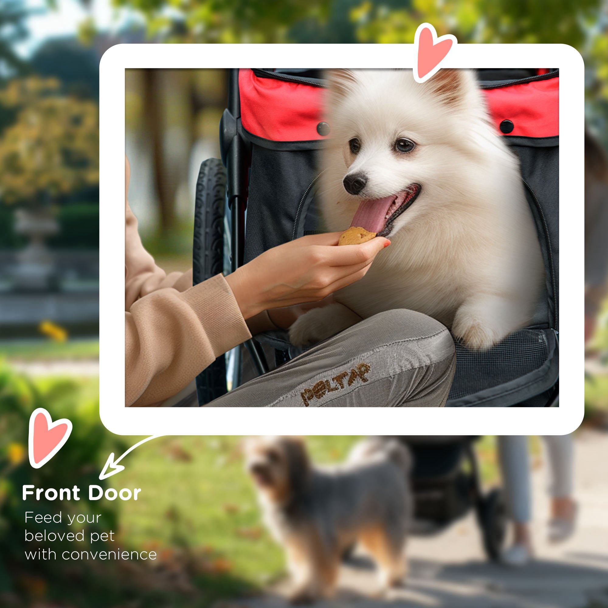 Foldable Pet Stroller-slow Sports Car, Three Wheel Design, With Sunshade — image 3