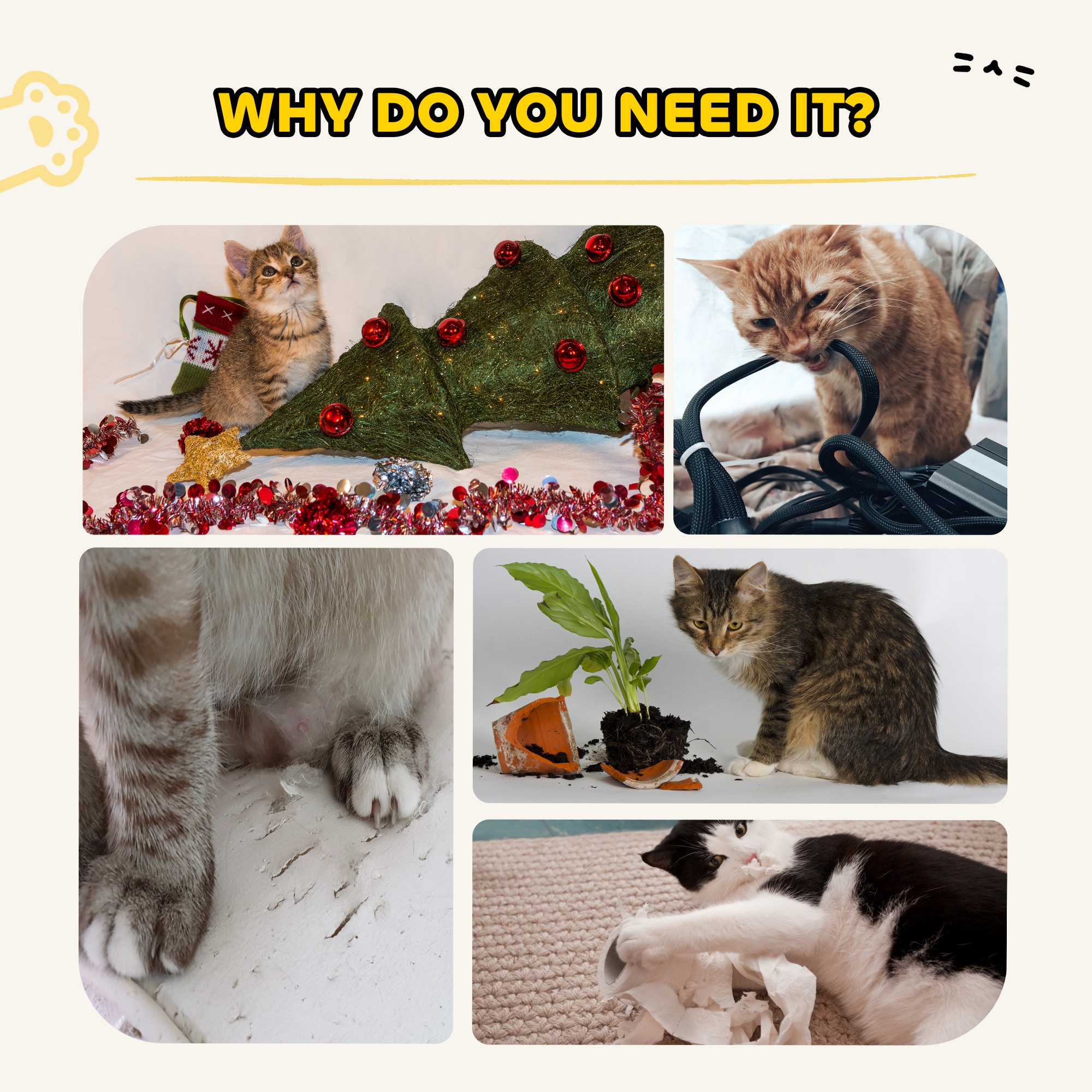 63cm Cat Scratching Post,Cat Scratcher With Replaceable