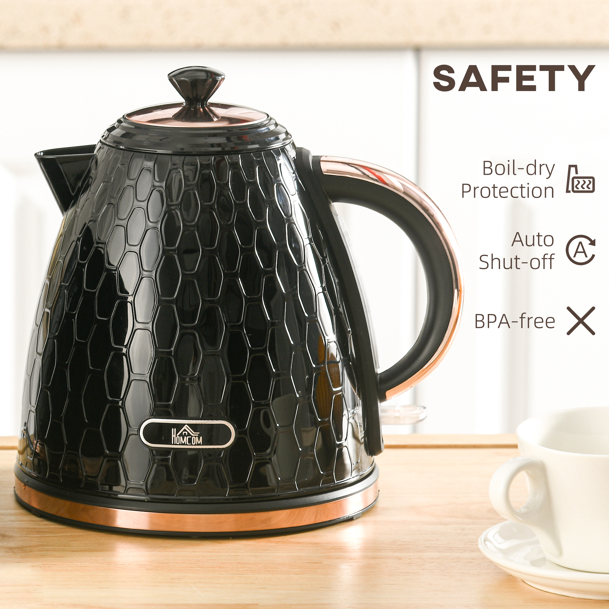 3kW Rapid Boil Honeycomb Kettle-Black