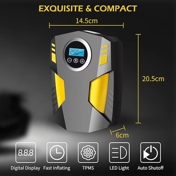 Electric Corded Car Tyre Inflator Pump Portable Air Compressor 12V 150PSI — image 3