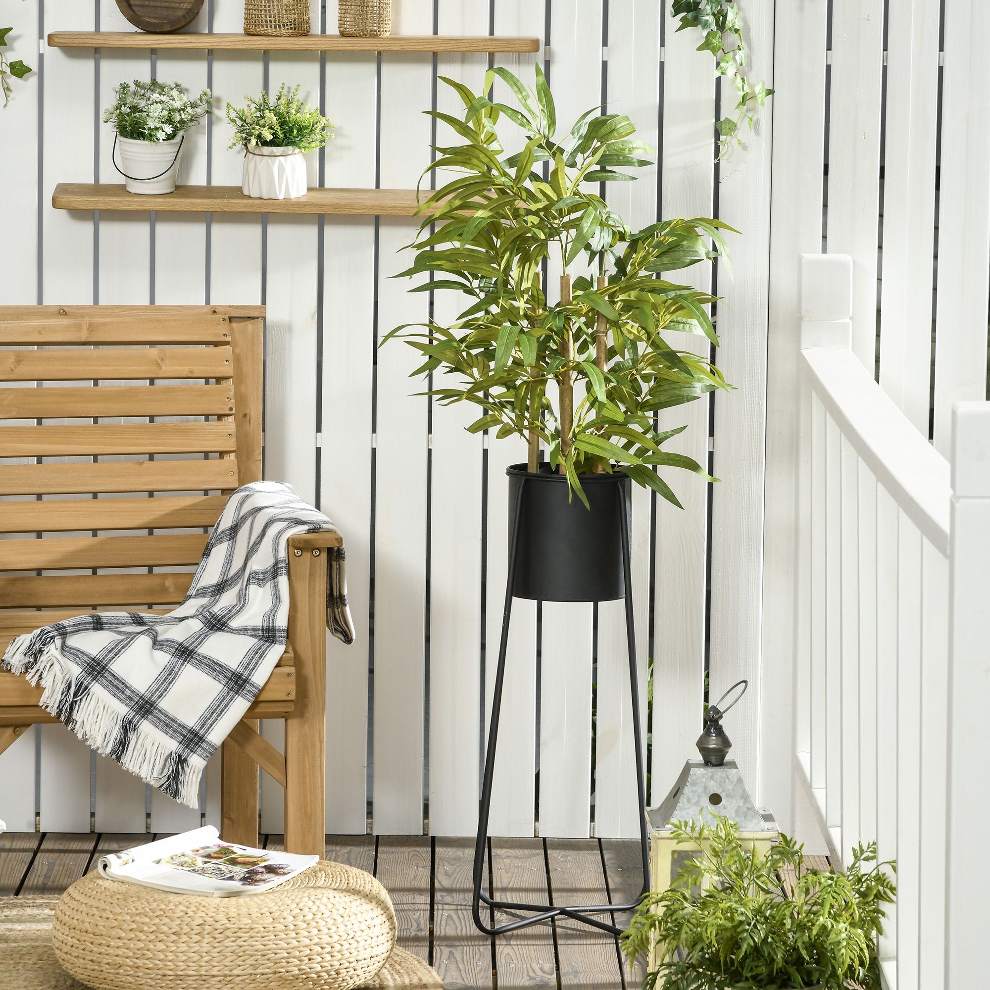 Artificial Plants Bamboo Tree In Pot Desk Fake For Home Indoor