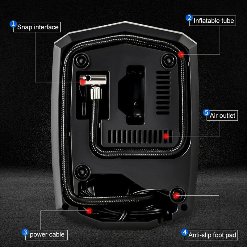 Electric Corded Car Tyre Inflator Pump Portable Air Compressor 12V 150PSI — image 5