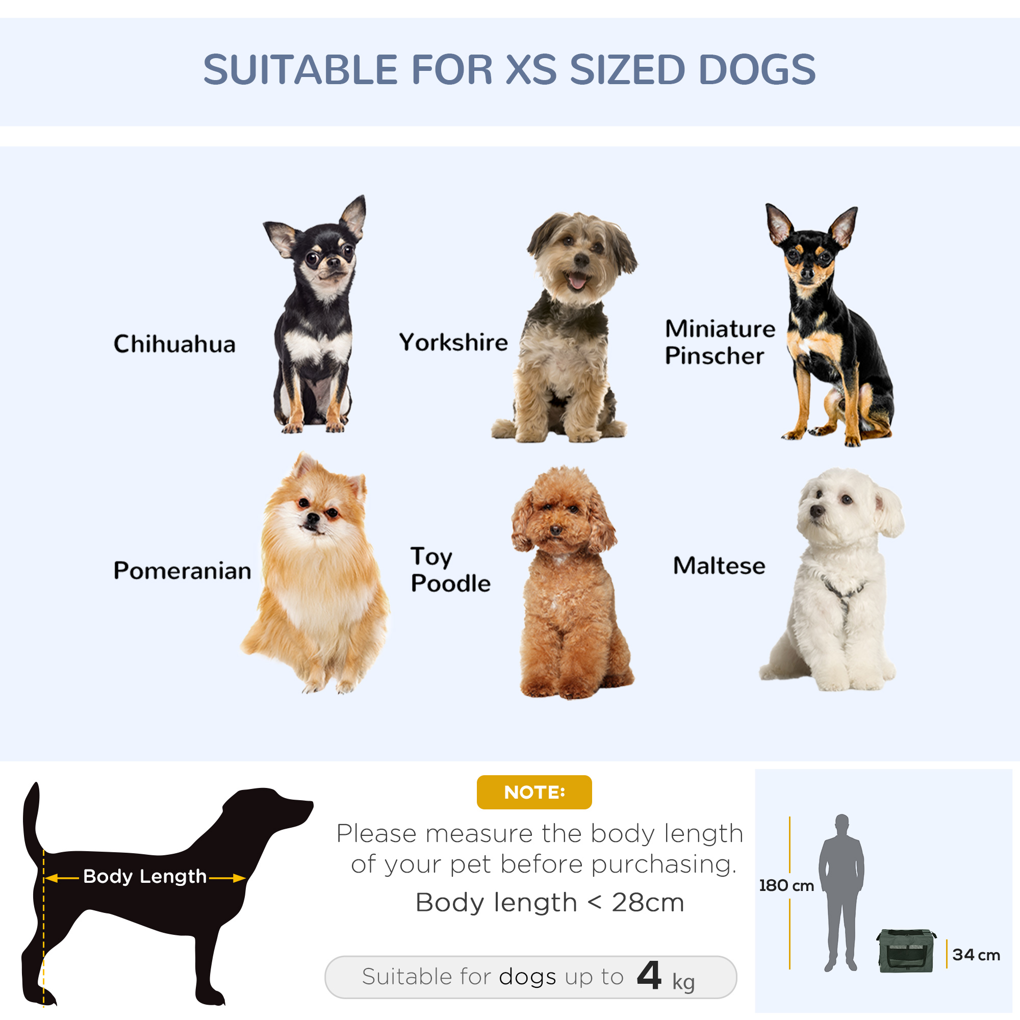 48.5cm Pet Carrier,with Cushion,for Miniature Dogs-Grey — image 5