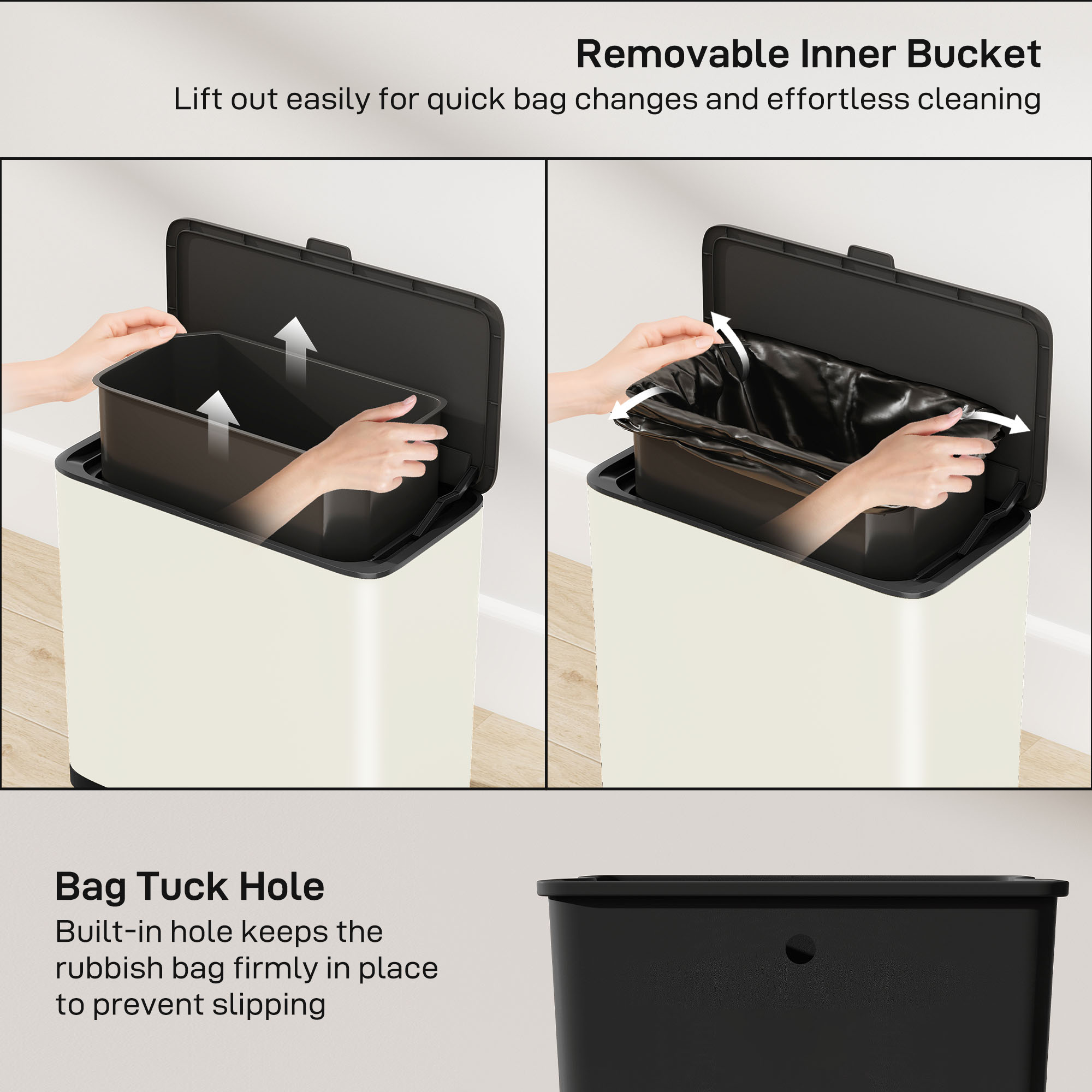 8l hanging kitchen bin,rubbish bin with lid and removable