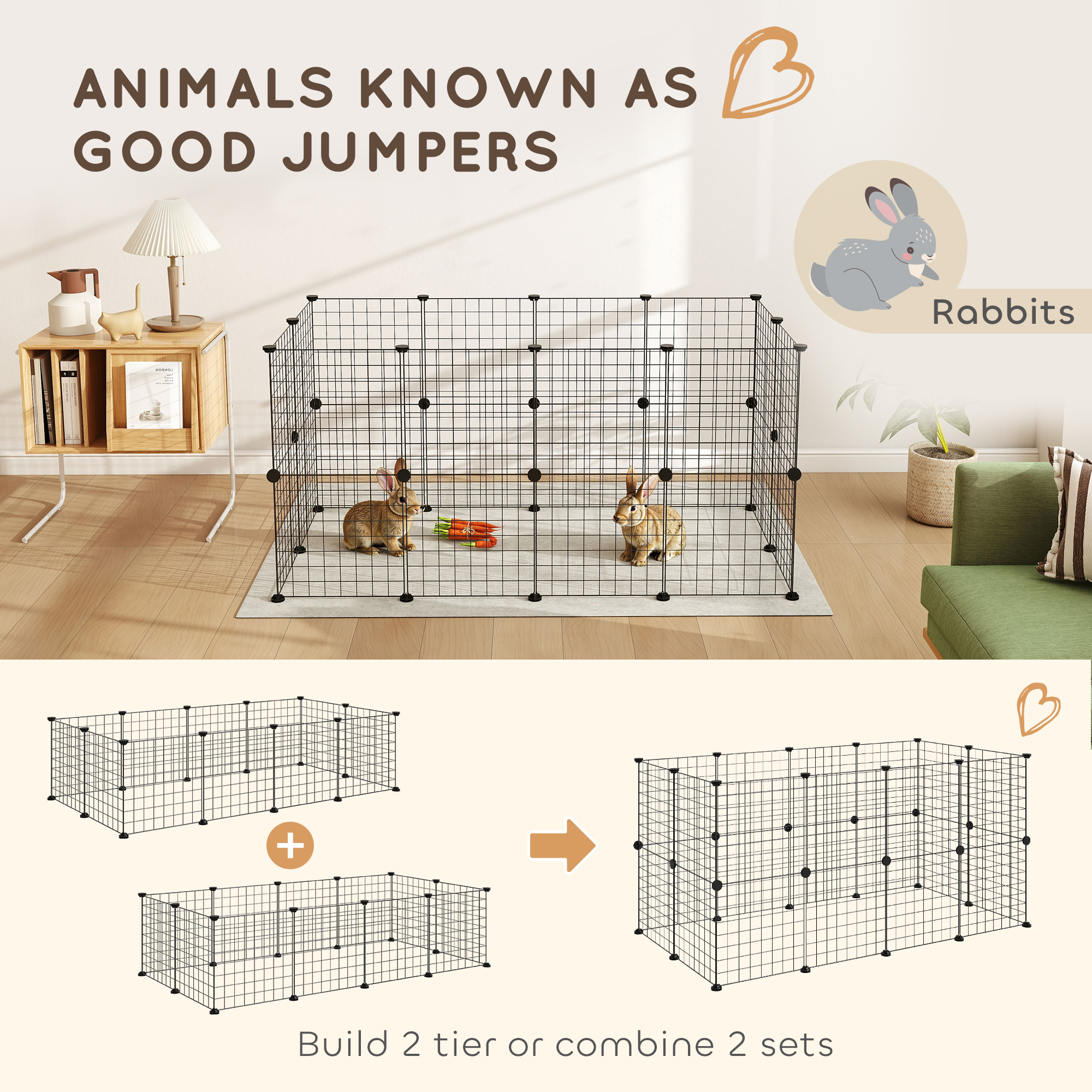 DIY Pet Playpen Metal Wire Fence 12 Panel Enclosure Indoor Outdoor Guinea Pig — image 5