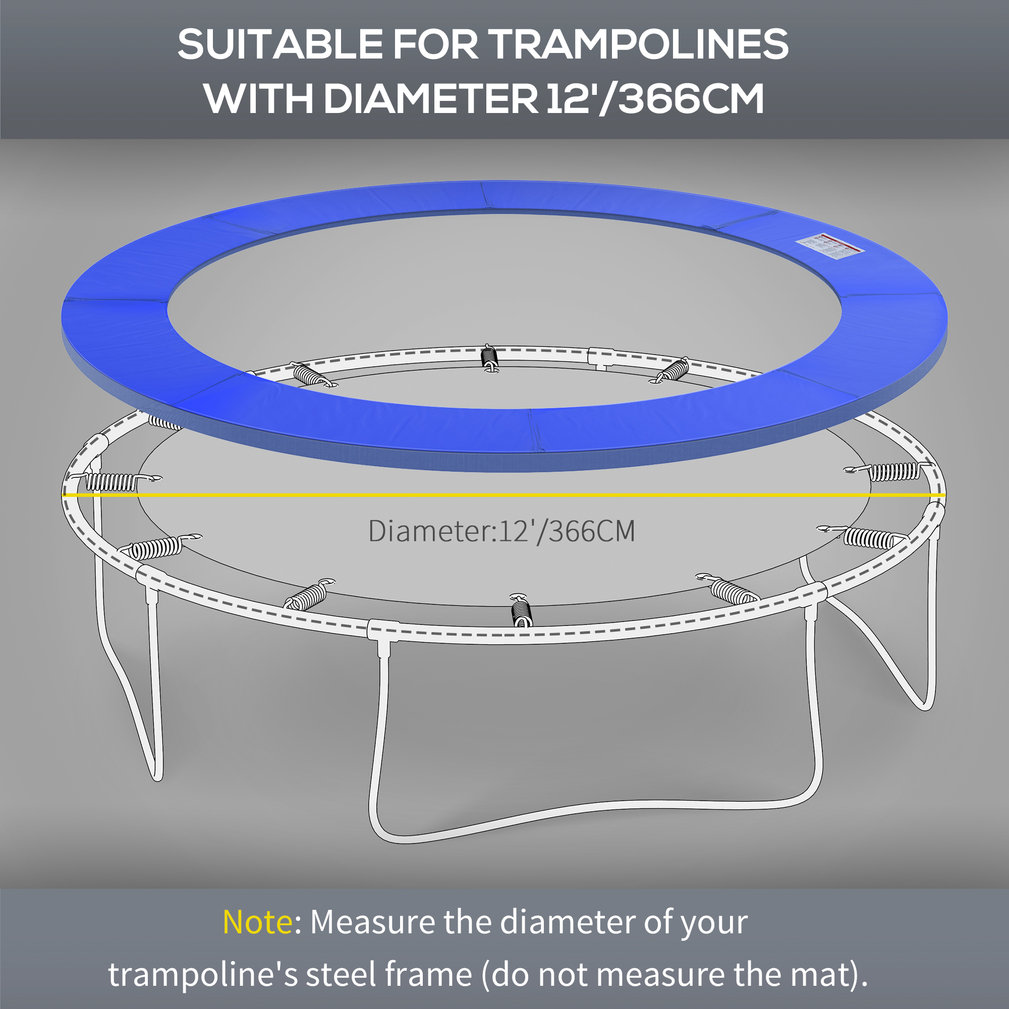 12ft Trampoline Pad Î¦366cm Accessories Surround Thick Foam Pads Padding — image 3