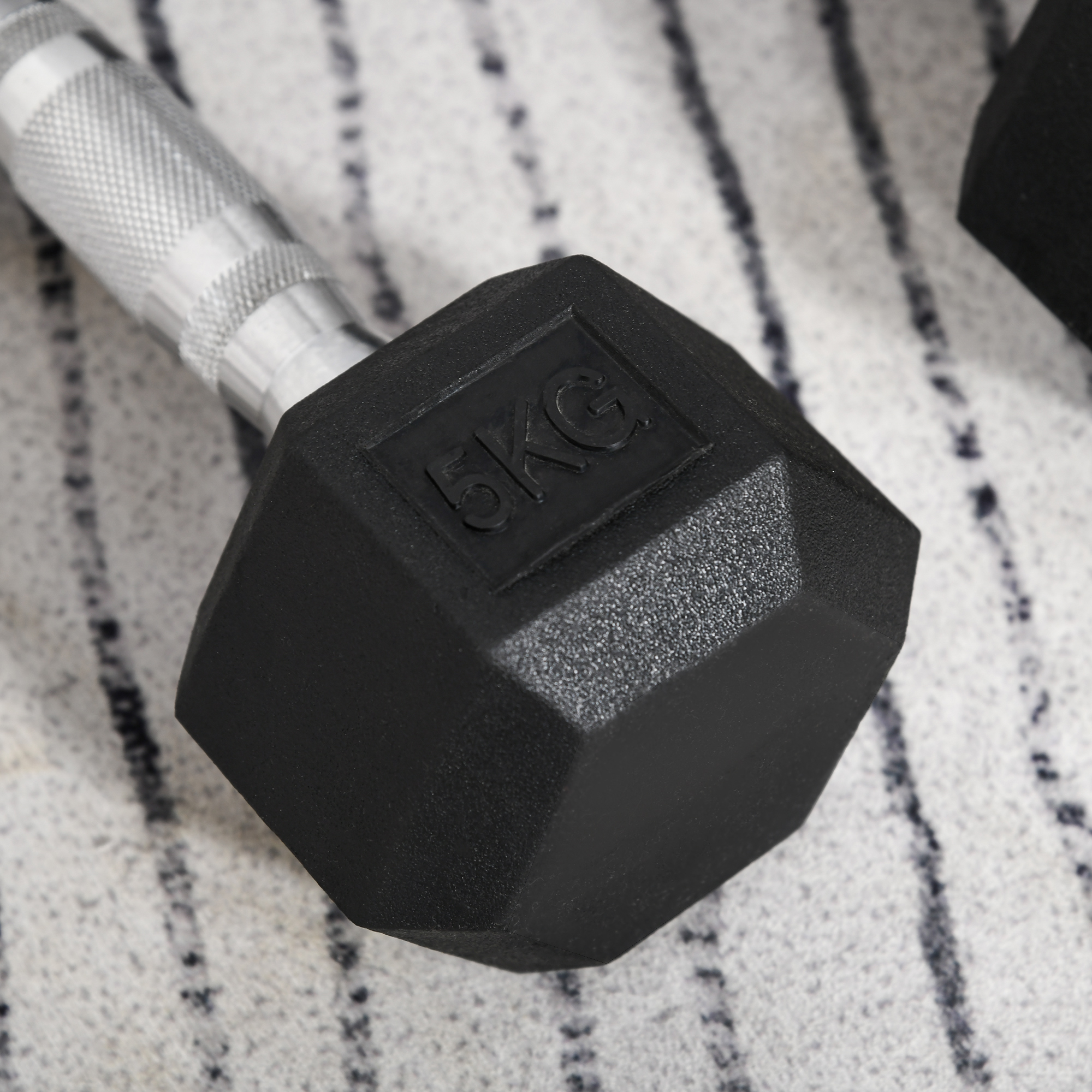 2x5kg Rubber Dumbbell Sports Hex Weights Sets Gym Fitness Lifting Home — image 2