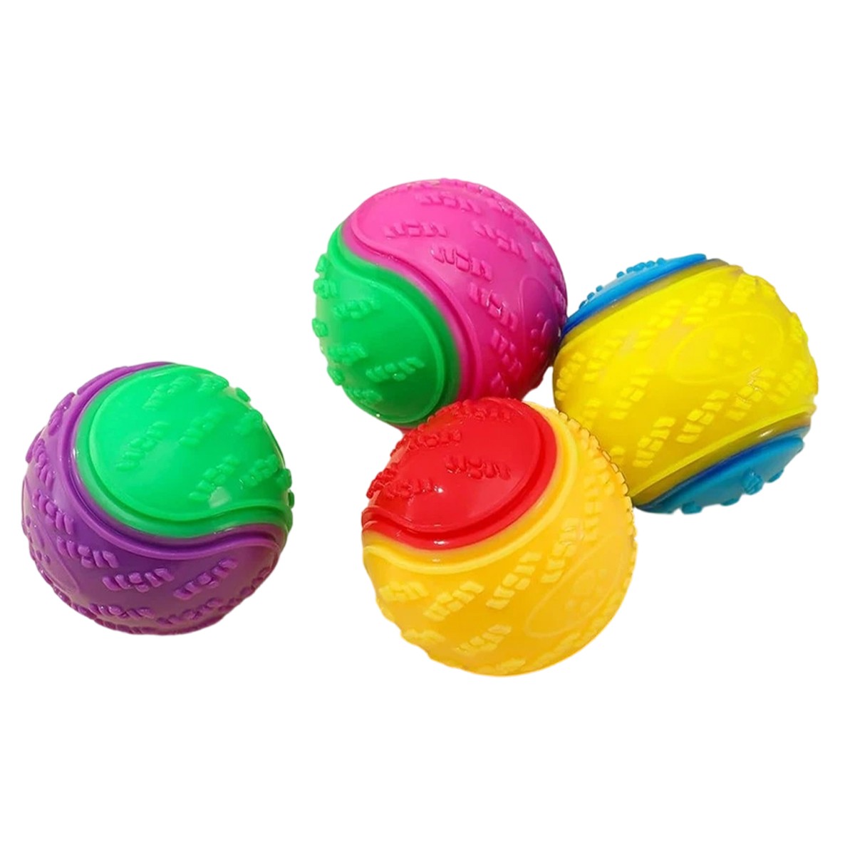 8X Scooby-Doo Durable Squeaky Set Dog Balls For Teeth Cleaning Interactive detail photo 7