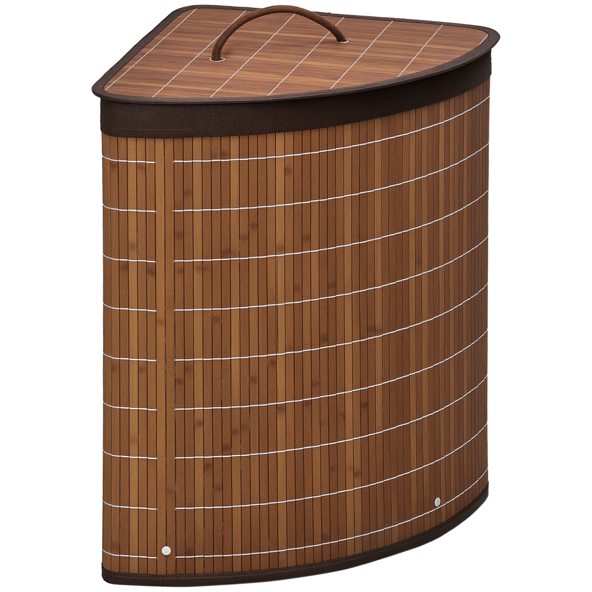 Bamboo Laundry Basket With Lid,55 Litres Laundry Hamper