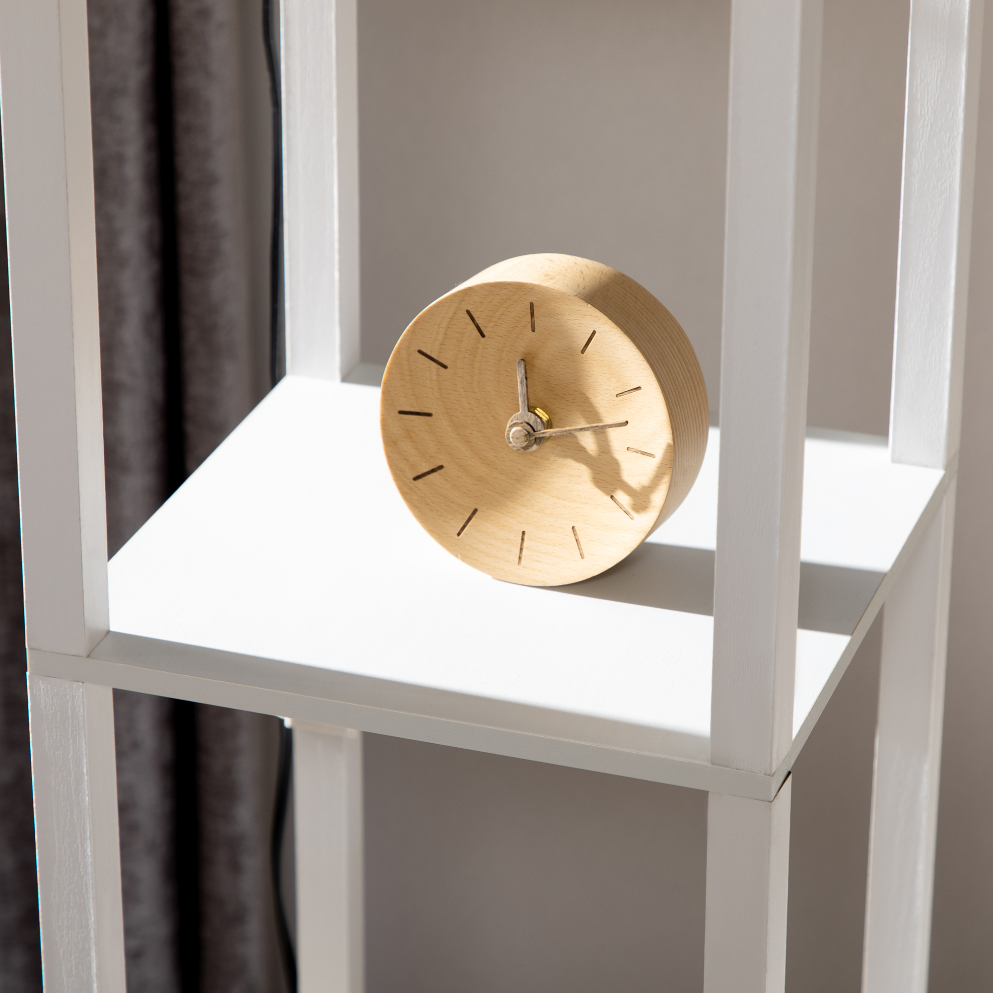 156cm Floor Lamp Shelving Unit-White — image 2