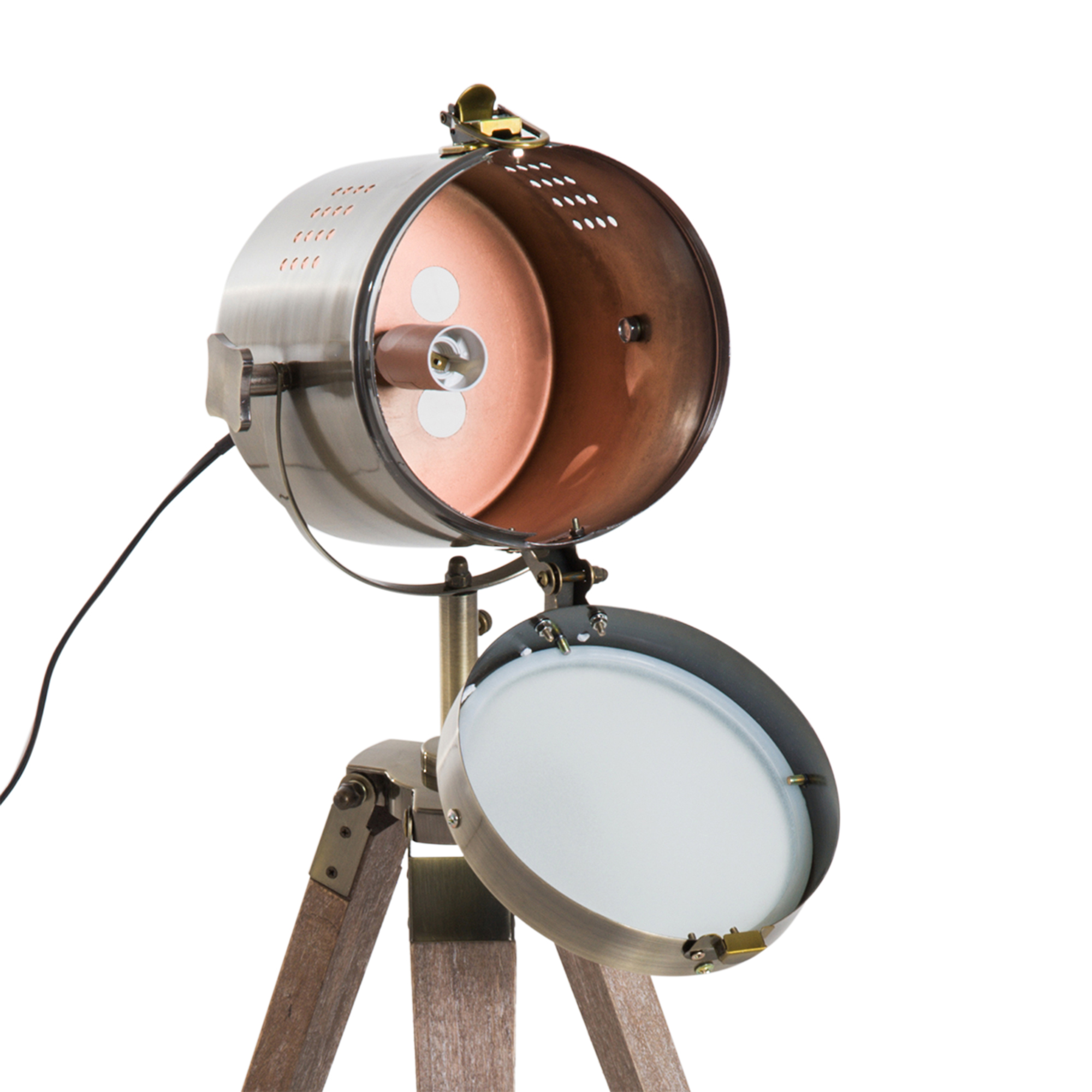Vintage tripod table desk lamp bedside light spotlight