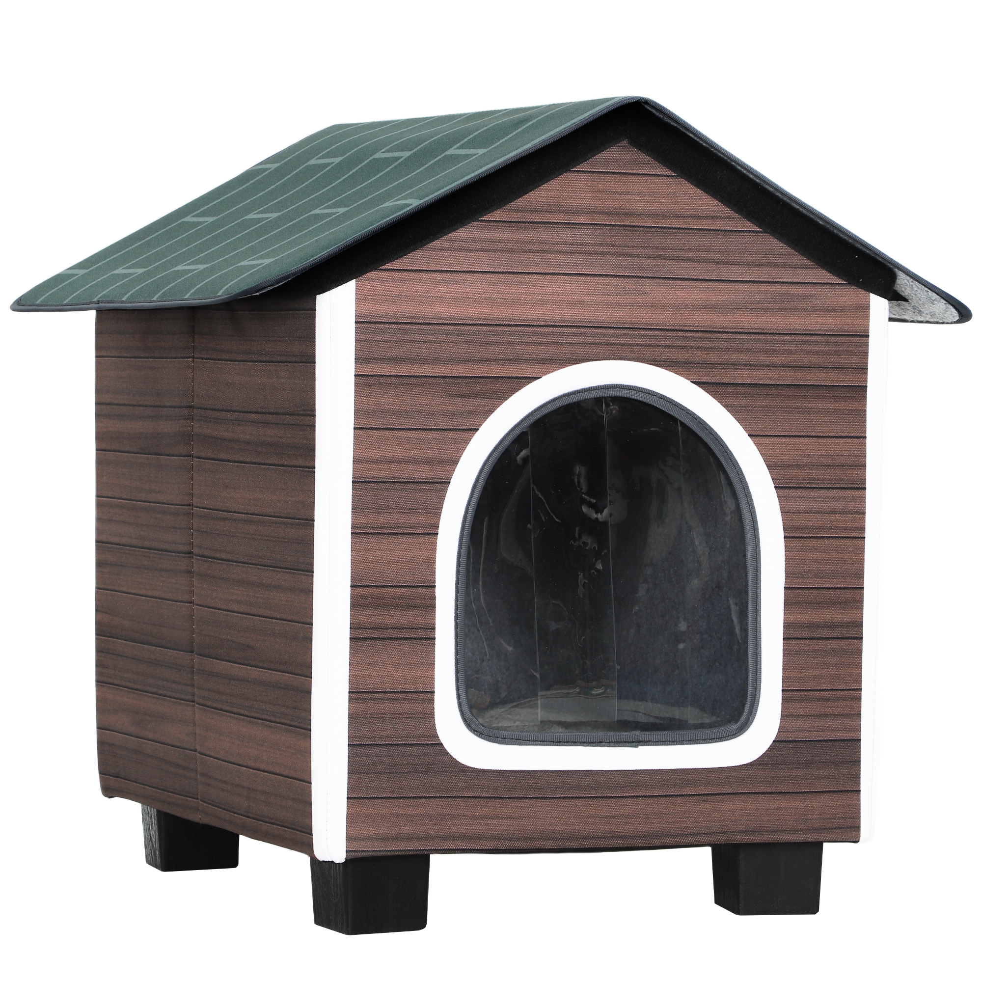 Insulated Outdoor Cat House,Water-Resistant Feral Shelter With Elevated Base — image 4