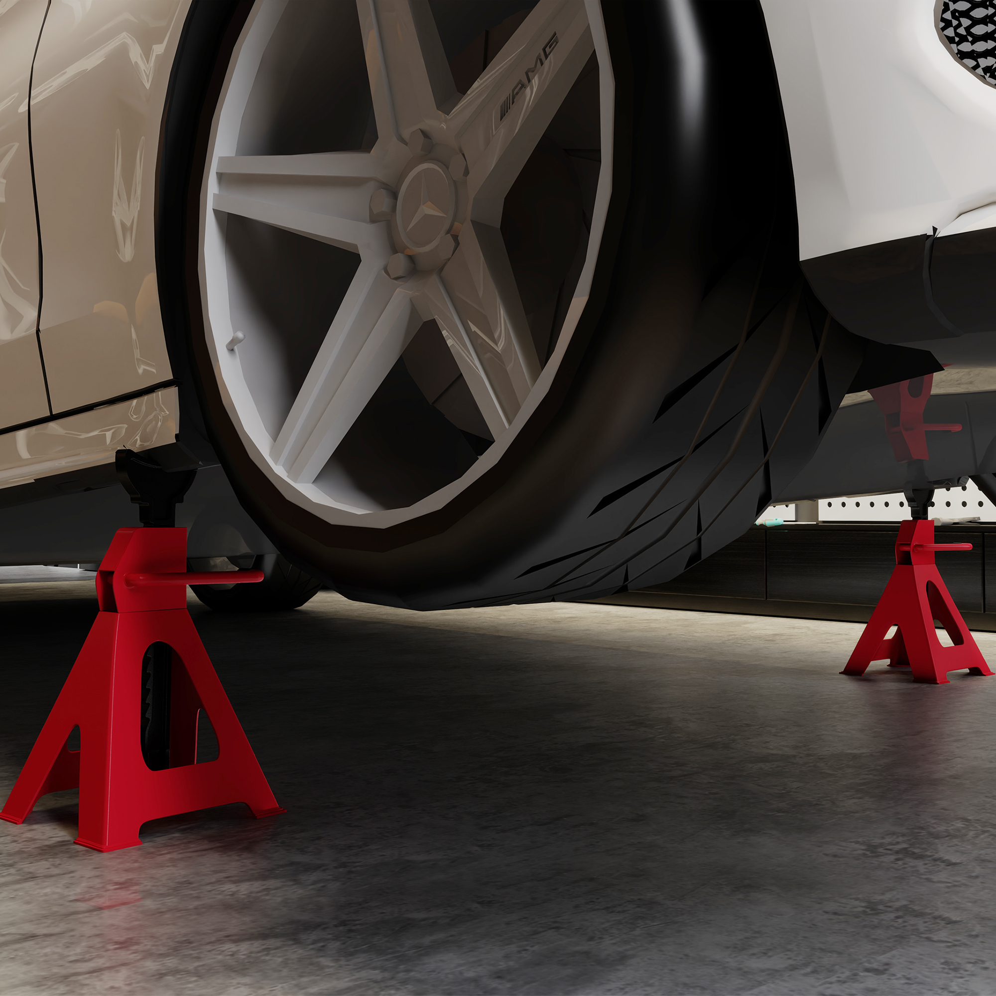 Axle Stands 2 Ton Car Jack Pack Of 2,28-42.5 Cm Height Adjustable Support — image 5