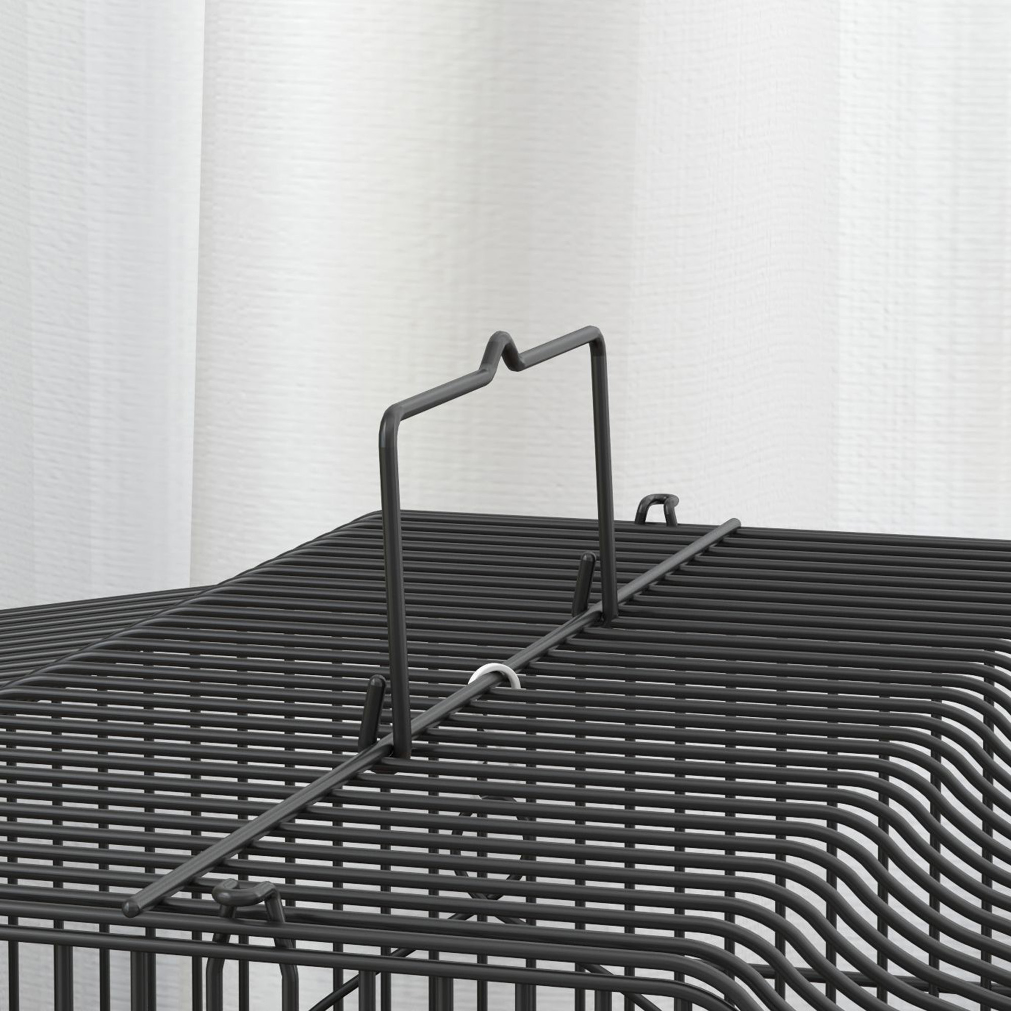 Large Metal Bird Cage With Perches,Food Bowls,Swing,for Budgies,Parakeets,Black detail photo 11