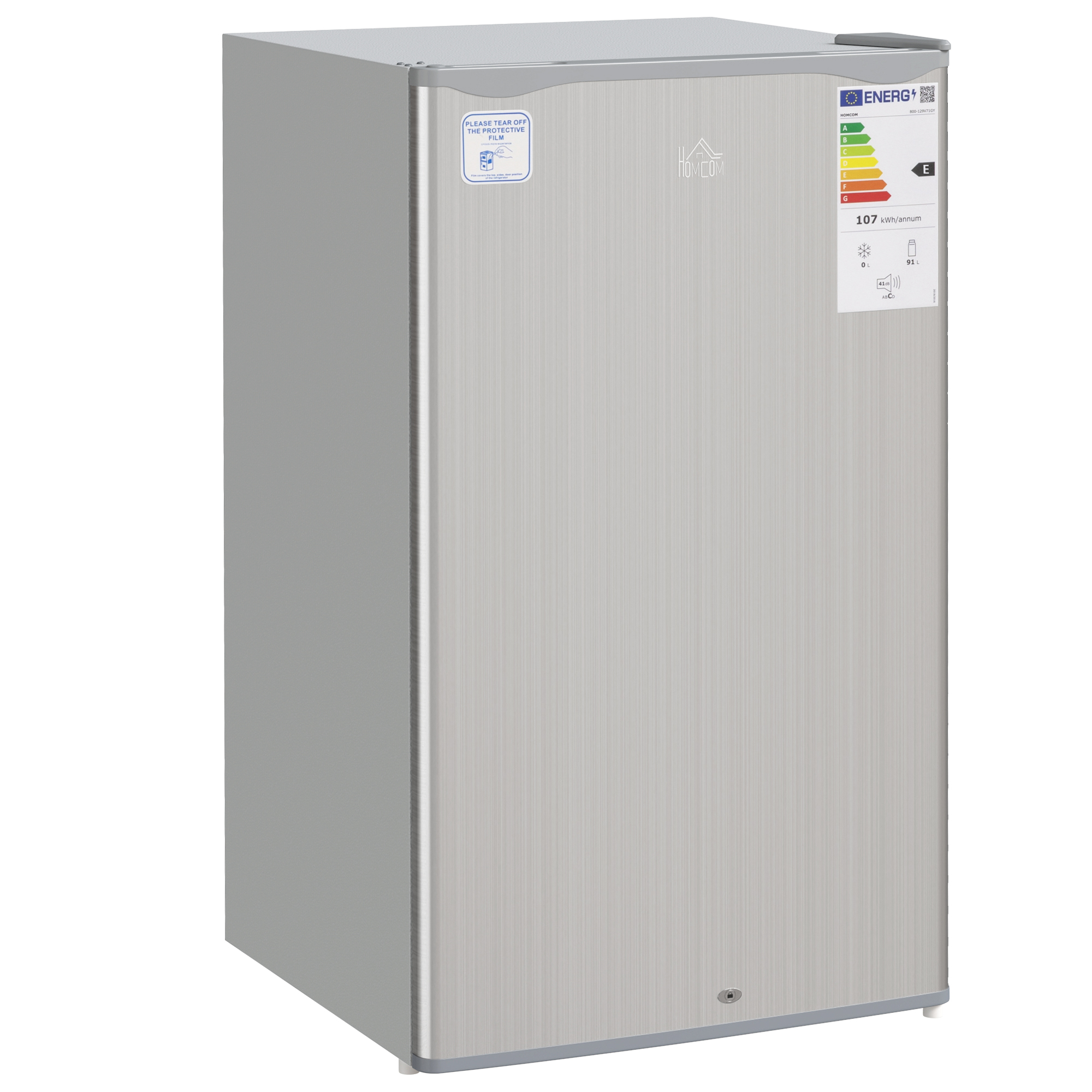 91 Liter Independent Under Table Refrigerator With Lock -grey — image 2