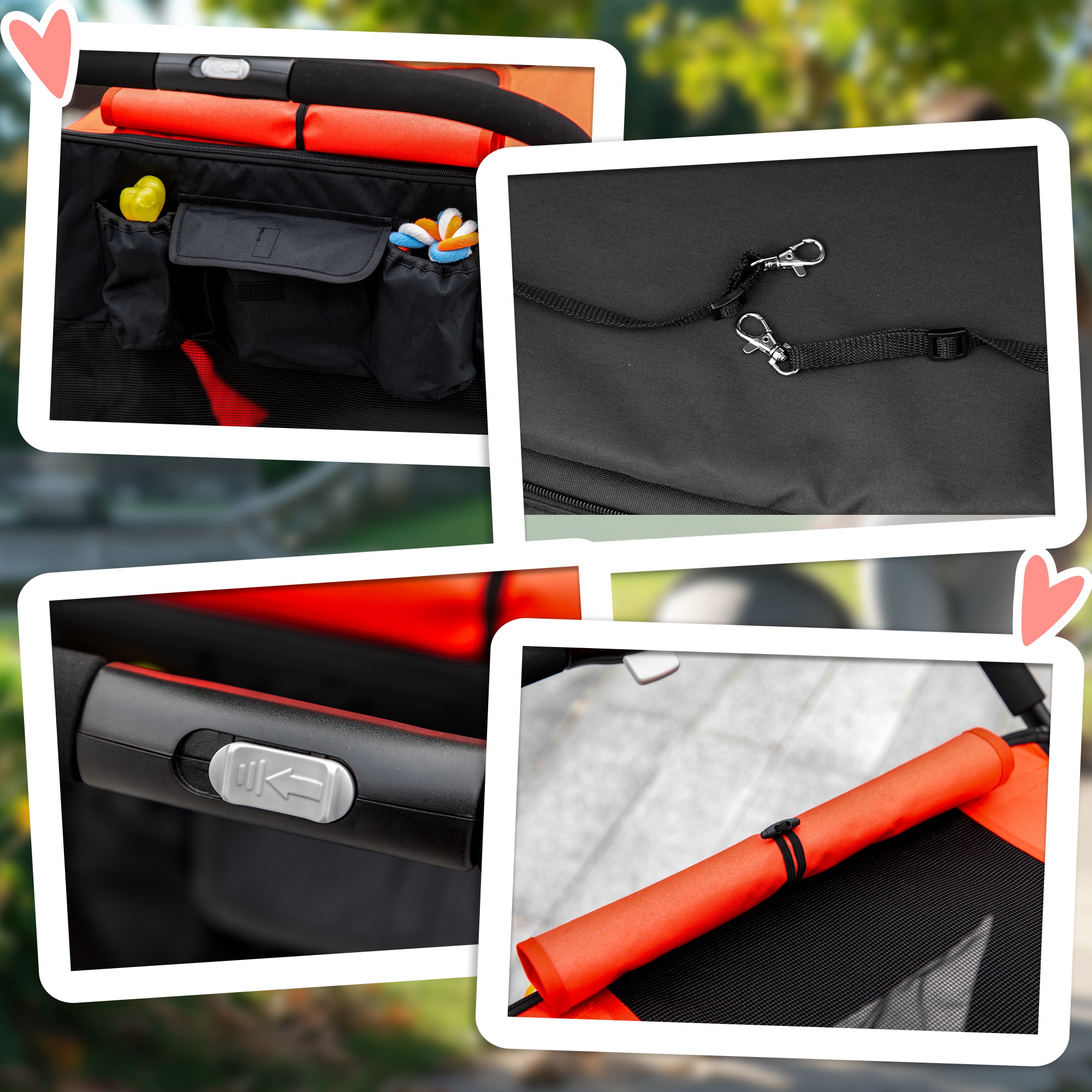 Foldable Pet Stroller With Swivel Wheels And Shock Absorbers, Suitable — image 2
