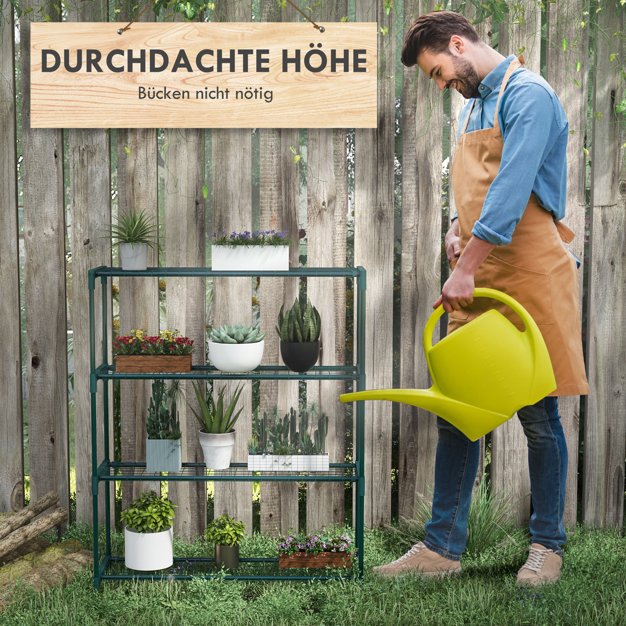 Pflanzenregal Blumentreppe Pflanzentreppe,4 Regale,89 Cm X 28 Cm X 107 — image 2