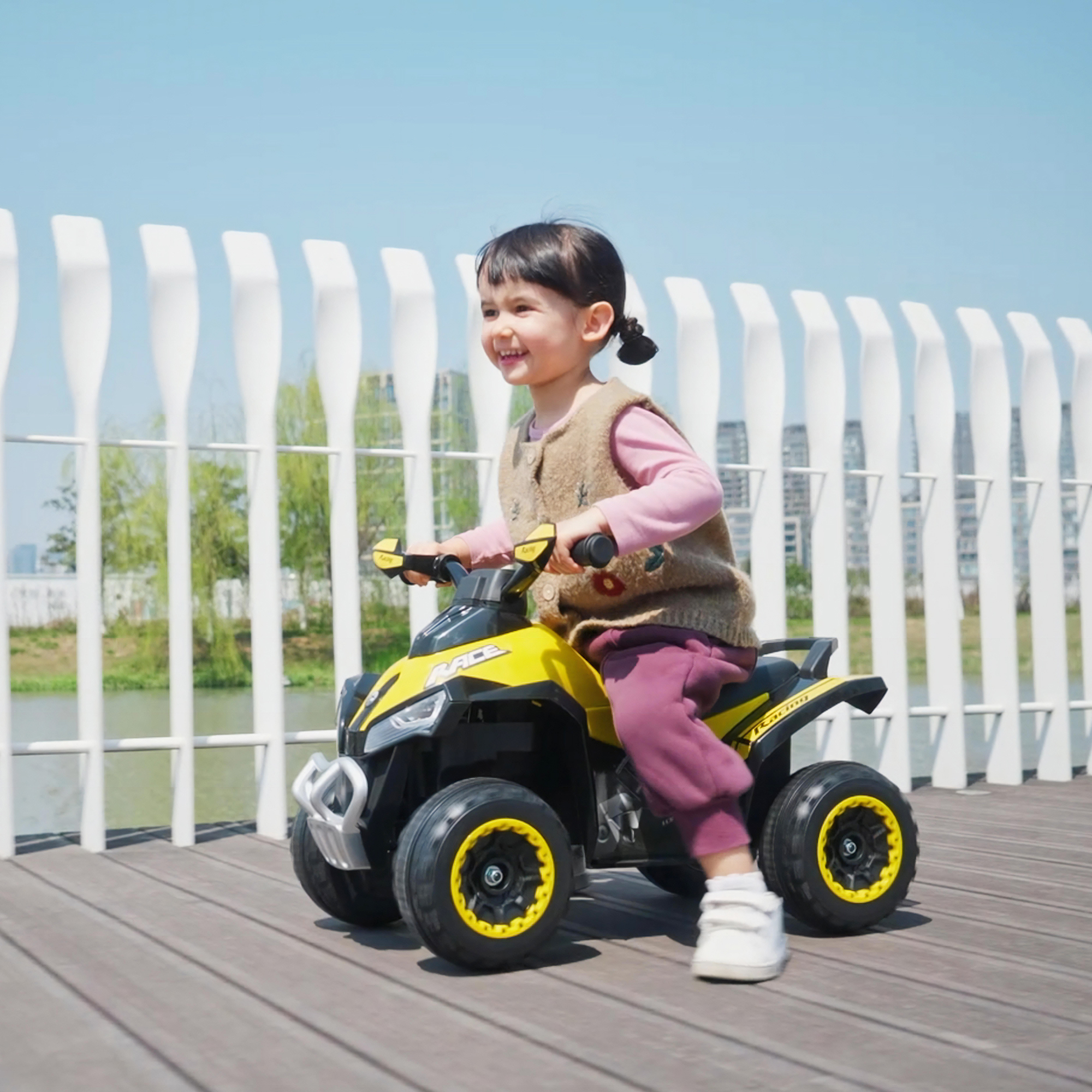 No Power Ride On Car Toddler Kids Walker Foot To Floor Slider W/ Music Lights — image 4