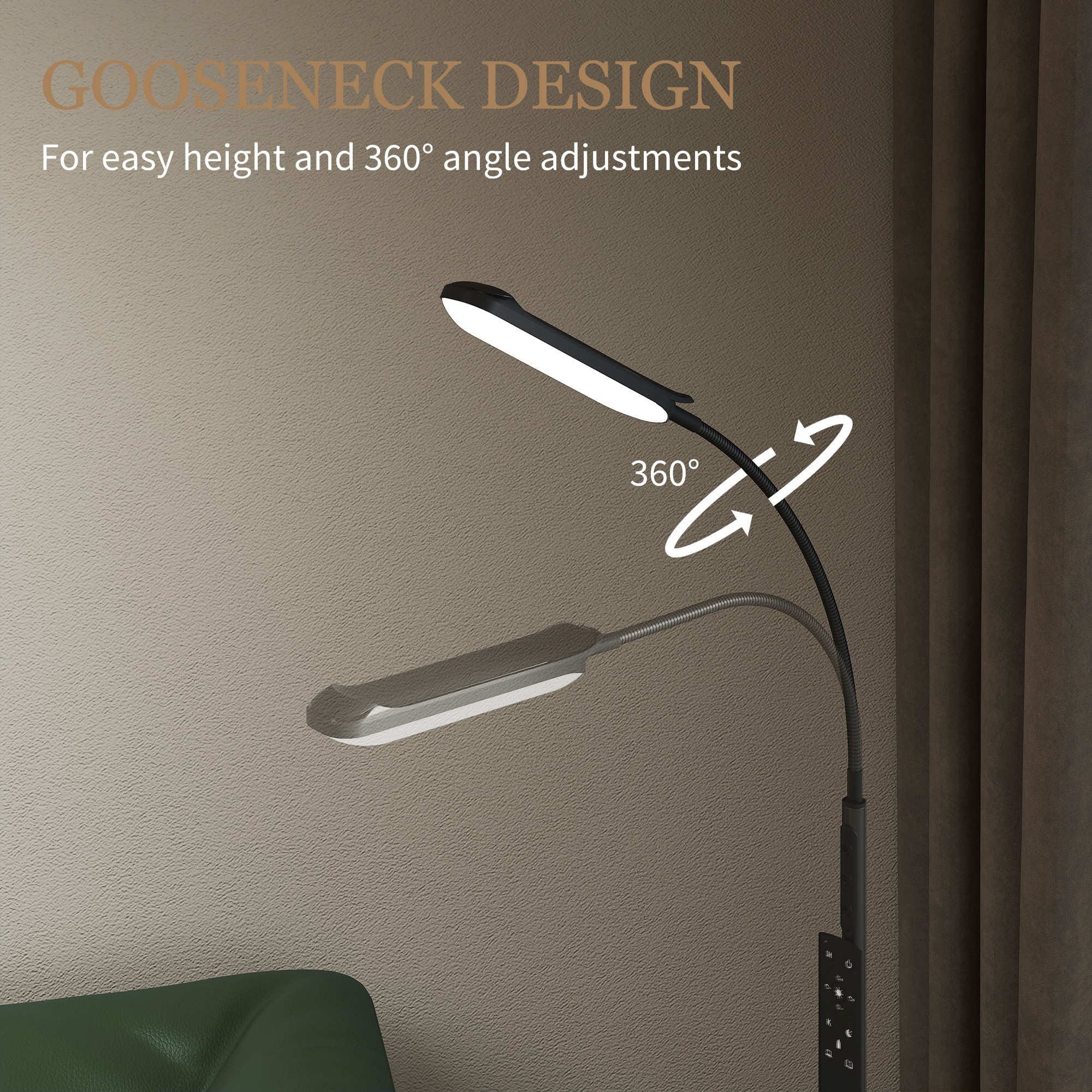 LED Floor Lamp,Standing Lamp With Remote & Touch