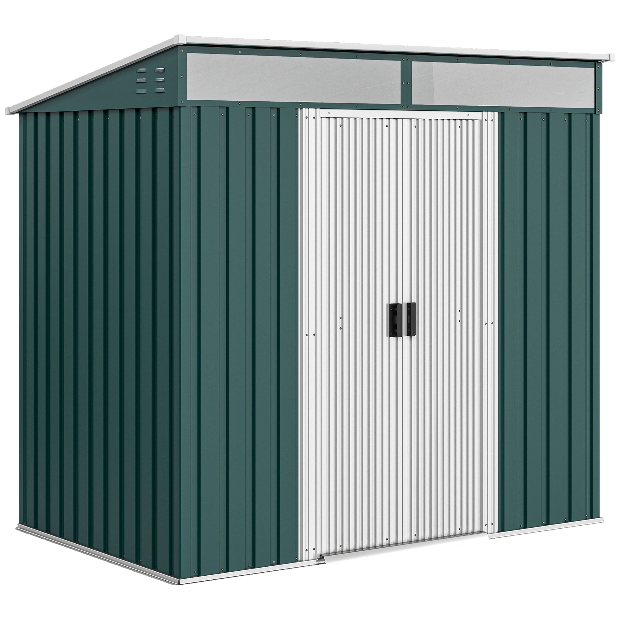 6.5 X 4-foot Galvanized Metal Shed With Foundation Kit,