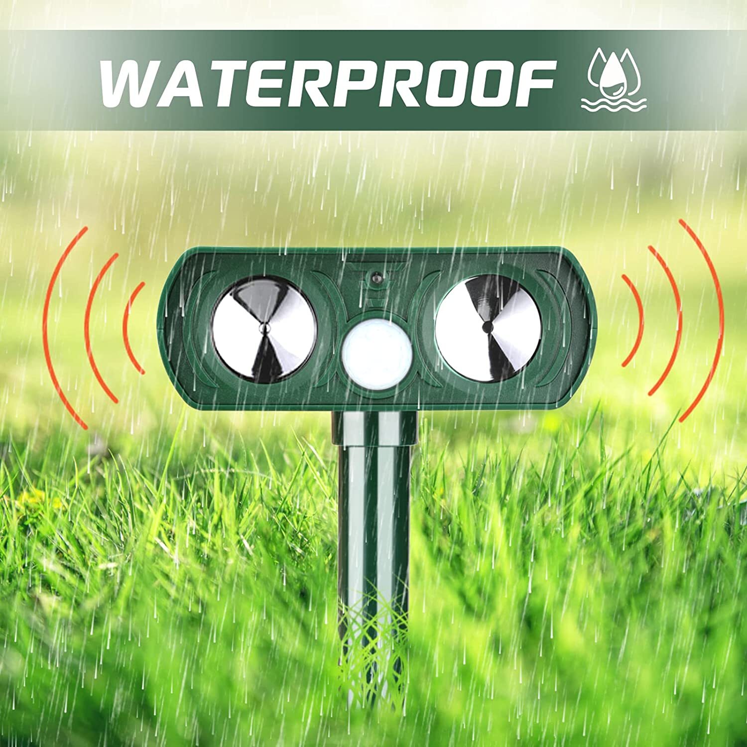 Ultrasonic Solar Cat Dog Repeller Fox Pest Deterrent Garden UK — image 2