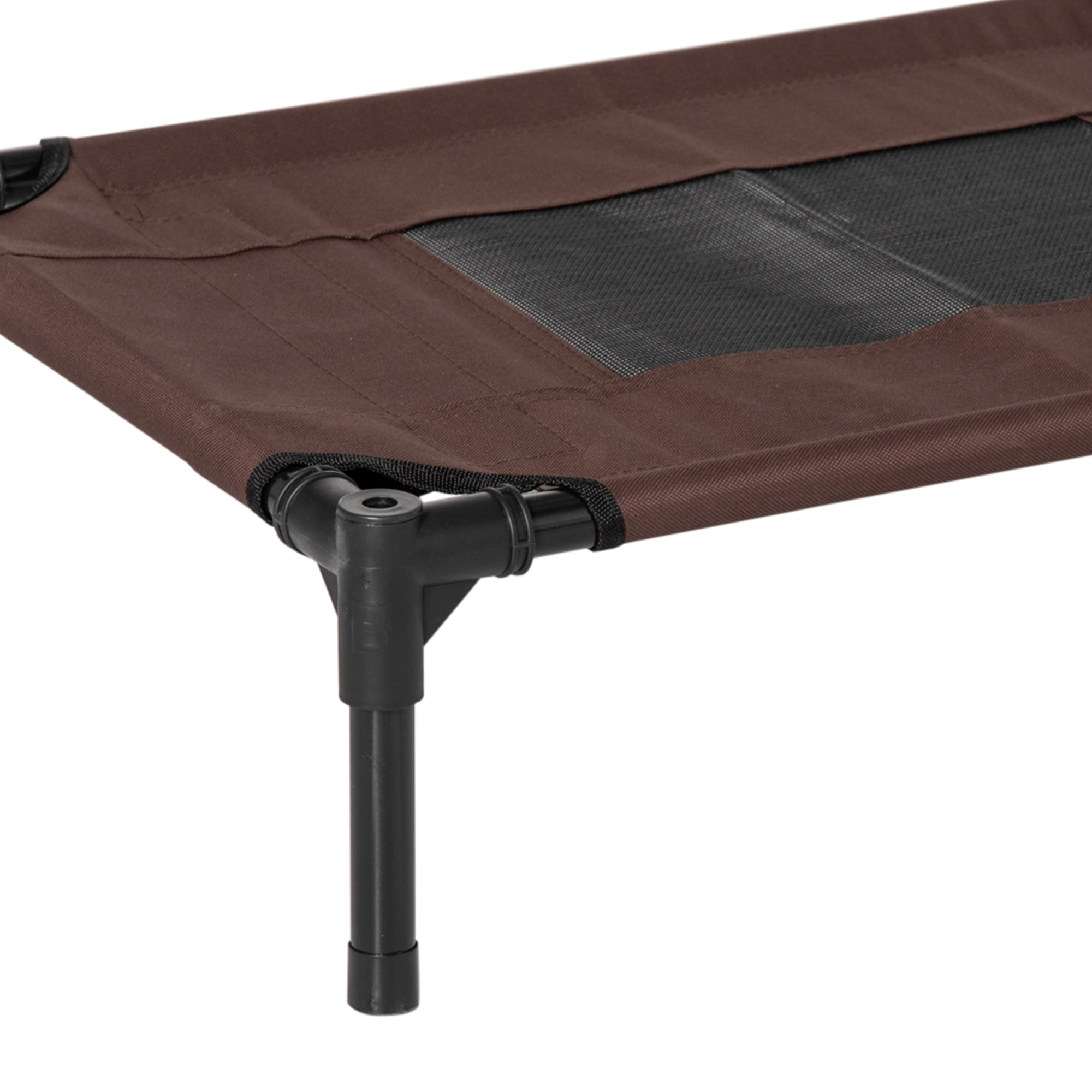 Raised Dog Bed Waterproof Elevated Pet Cot With Breathable Mesh UV Protection Canopy Brown,for Small Dogs,61 X 46 X 62cm detail photo 2