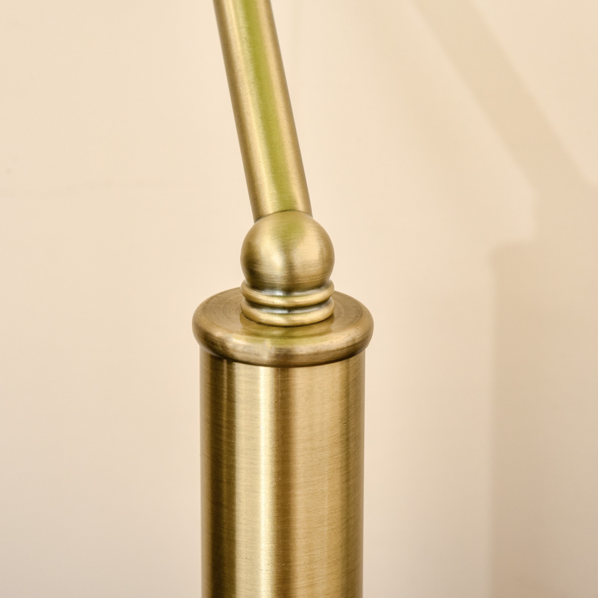 Banker's Desk Lamp With Antique Bronze Tone Base,Table Green Glass Shade — image 5