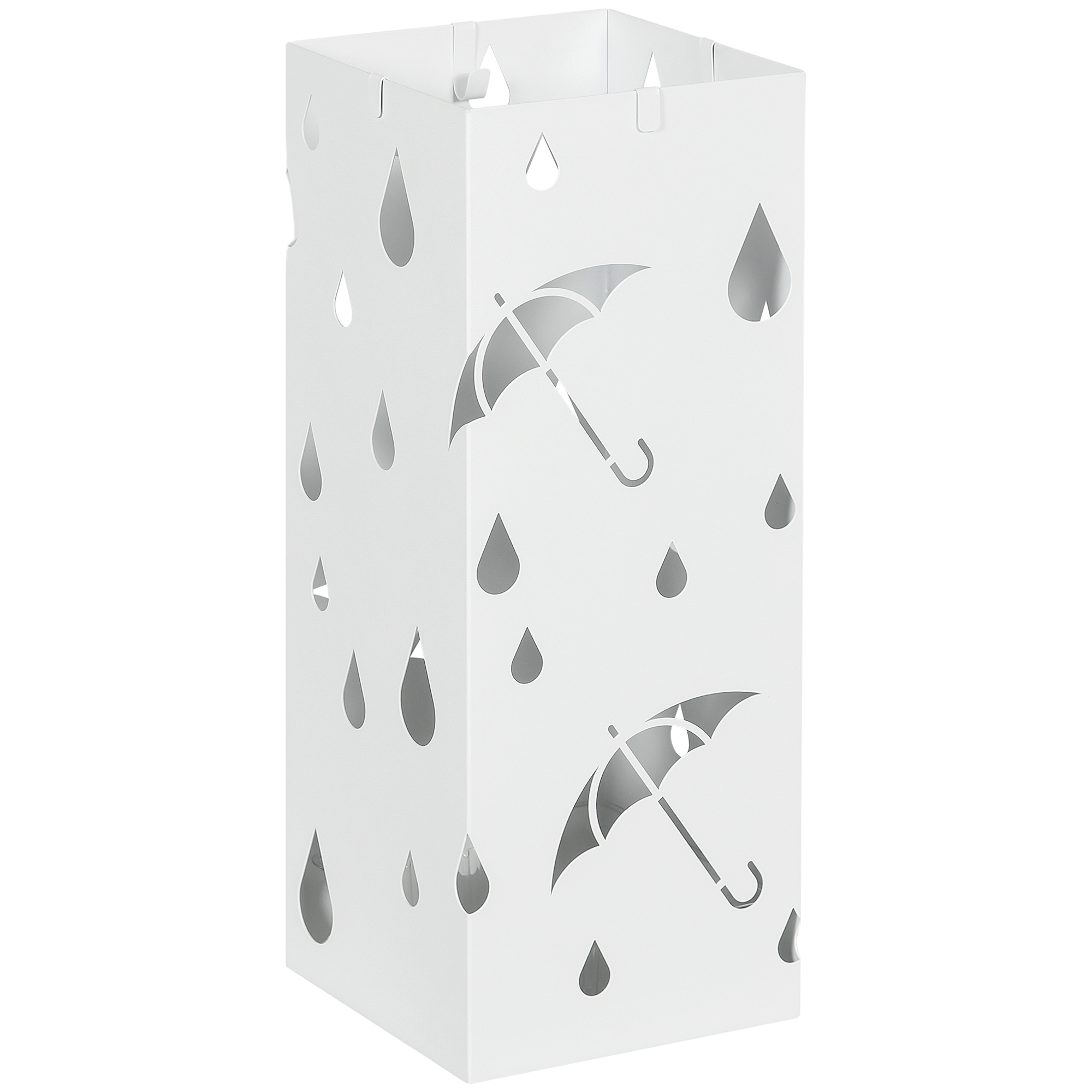 Six-umbrella steel holder stand-white