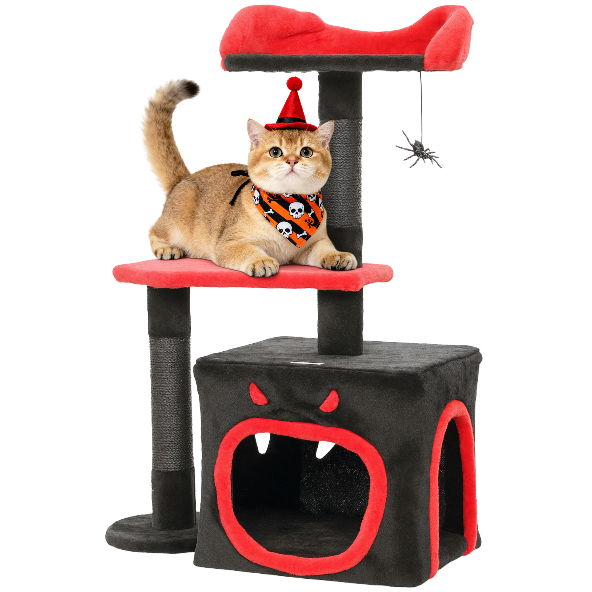Cat Tree,Gothic Tower With Scratching Posts,Cute Condo,Coffin Platform,Bed — image 3