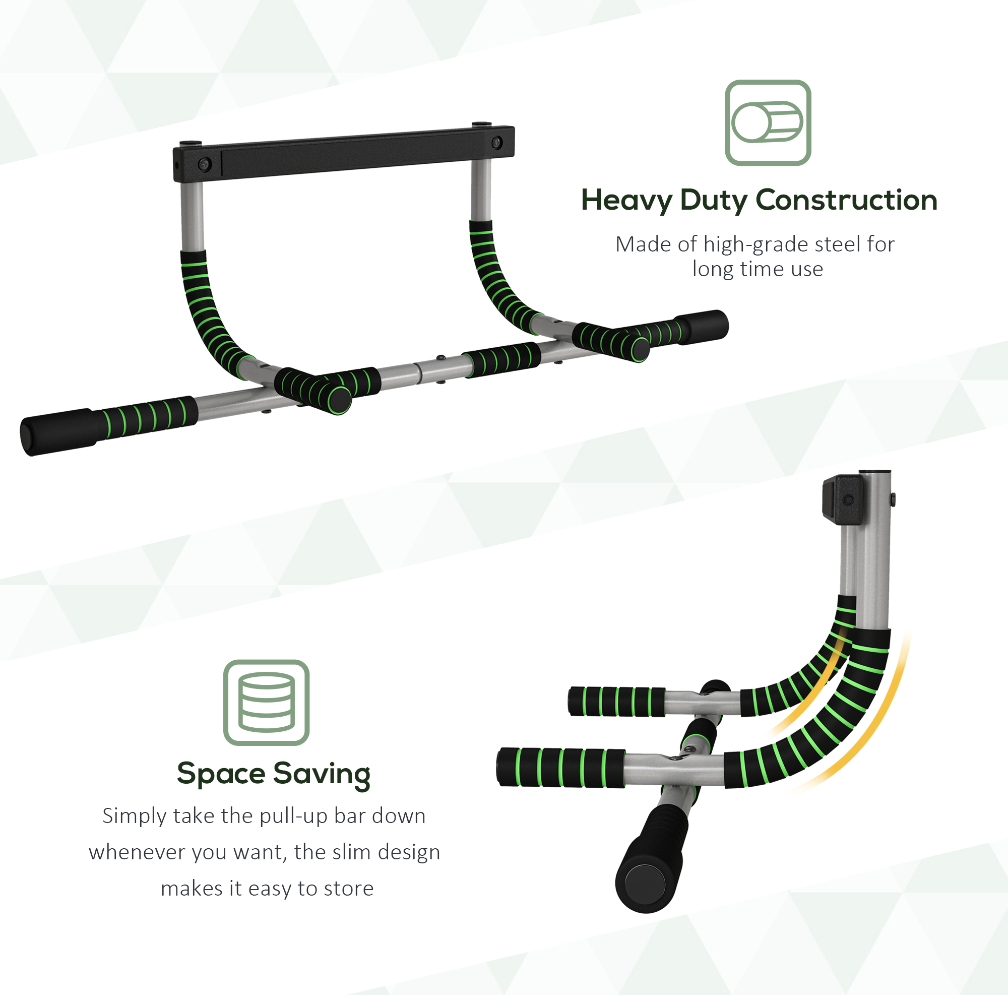 Doorway Pull Up Bar,Door Frame Chin Up Push Up Bar For Home Gym Upper Body — image 2